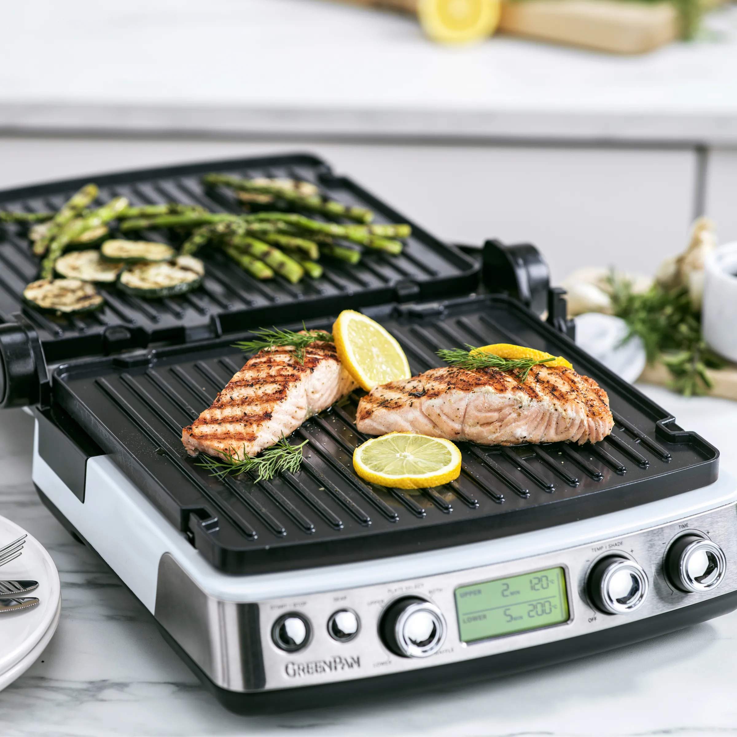 Greenpan Bordgrill Elite Kontaktgrill i Blue Haze, 4
