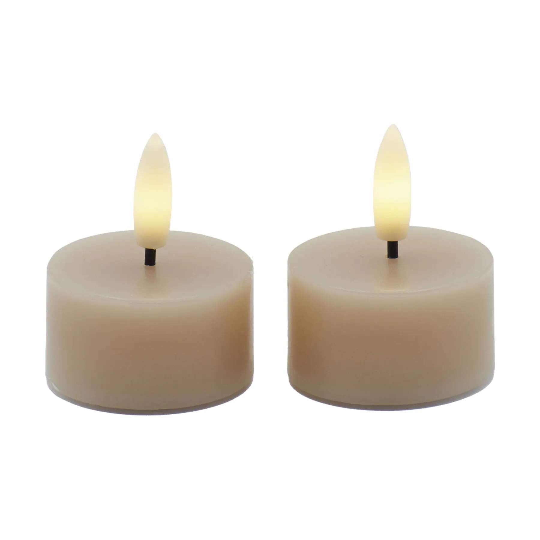 Sirius LED-lys Sille Genopladelig Sille LED Fyrfadslys - 2 stk. i Light Caramel, 1