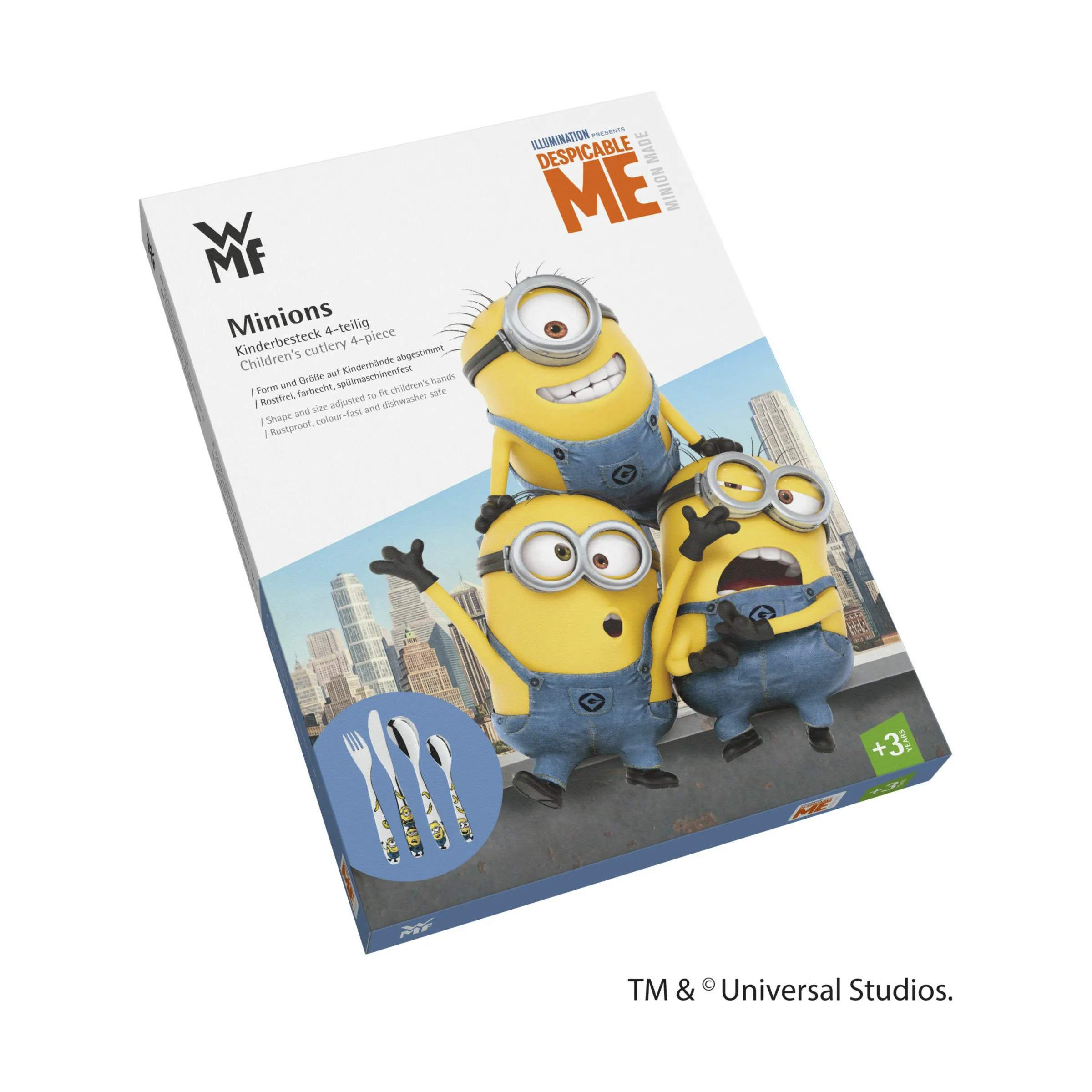 WMF Børnebestik Børnebestiksæt Minions - 4 dele i Multifarvet, 2