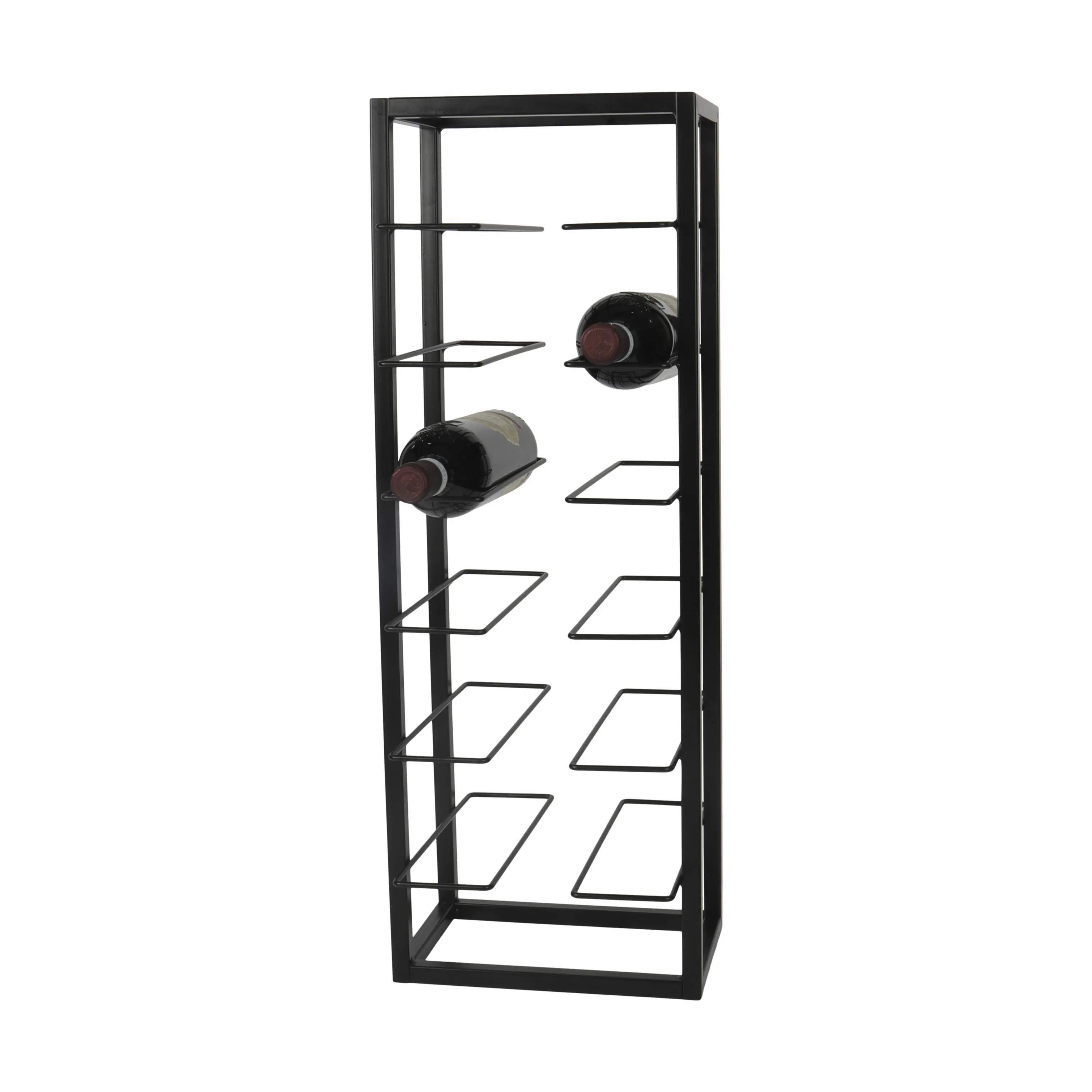 CASA Living Vinreoler Vinreol i Sort, 70 cm, 3