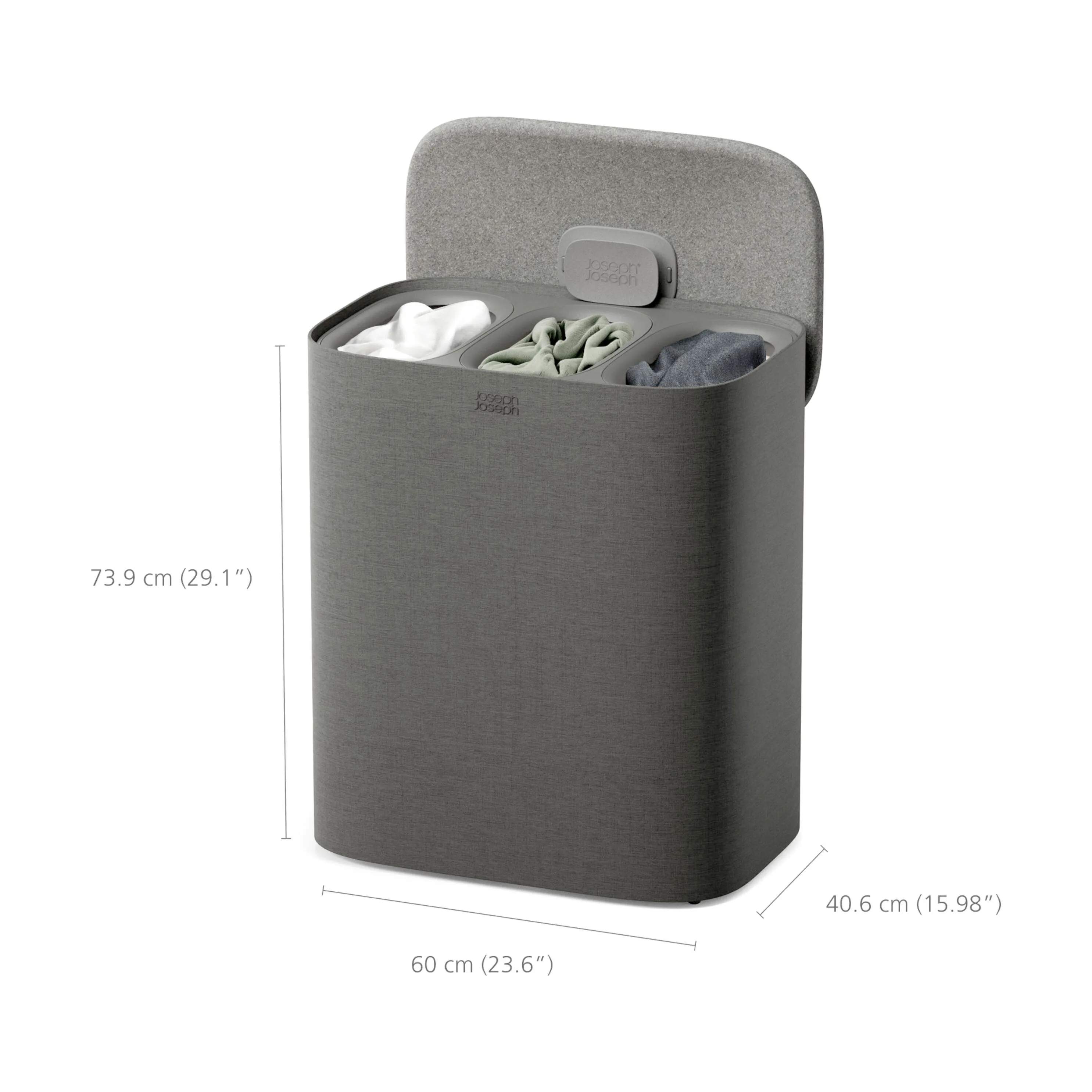 Joseph Joseph Vasketøjskurve Tota trio vaskekurv i Forest Grey, 4