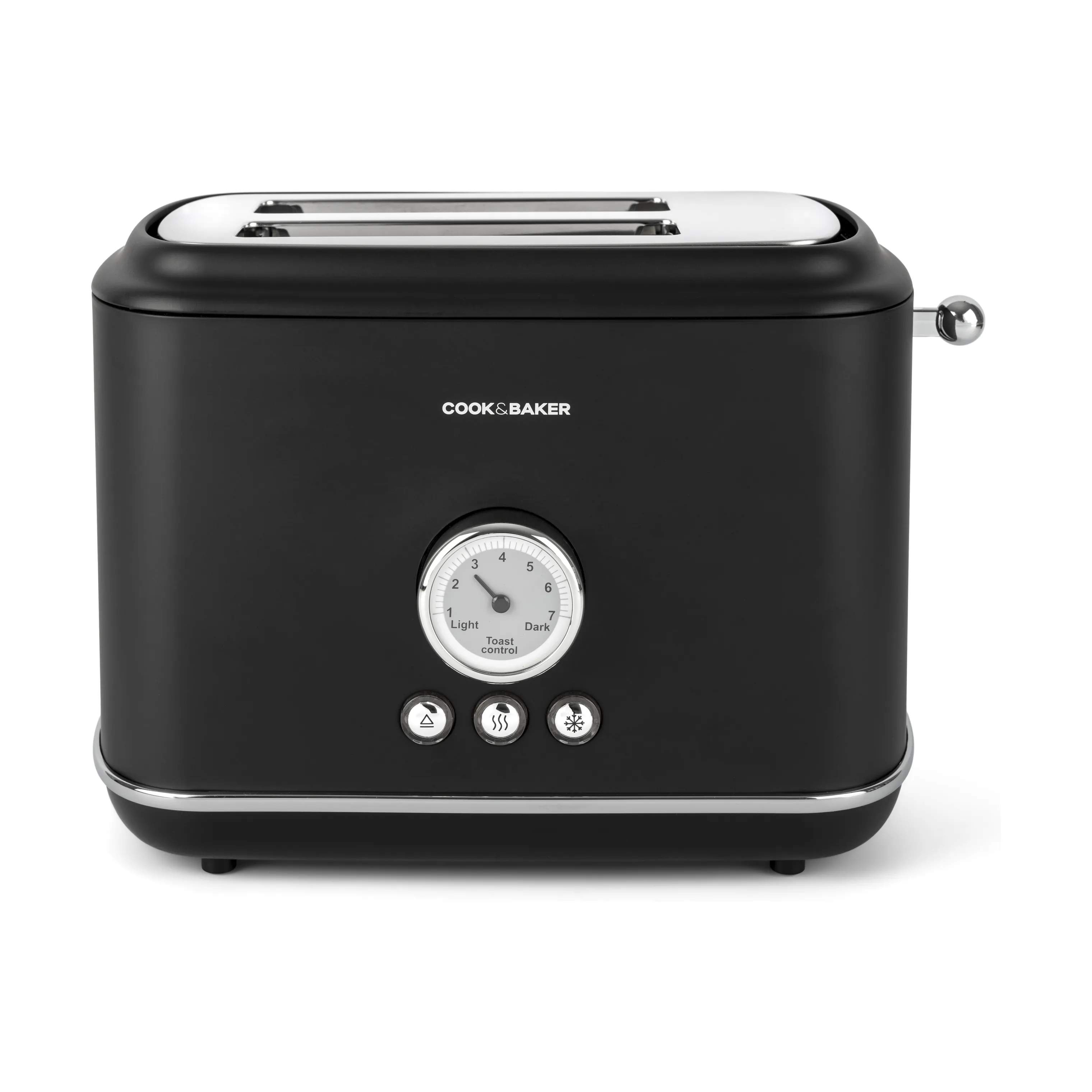 Cook & Baker Brødristere Retro Brødrister i Sort, 1