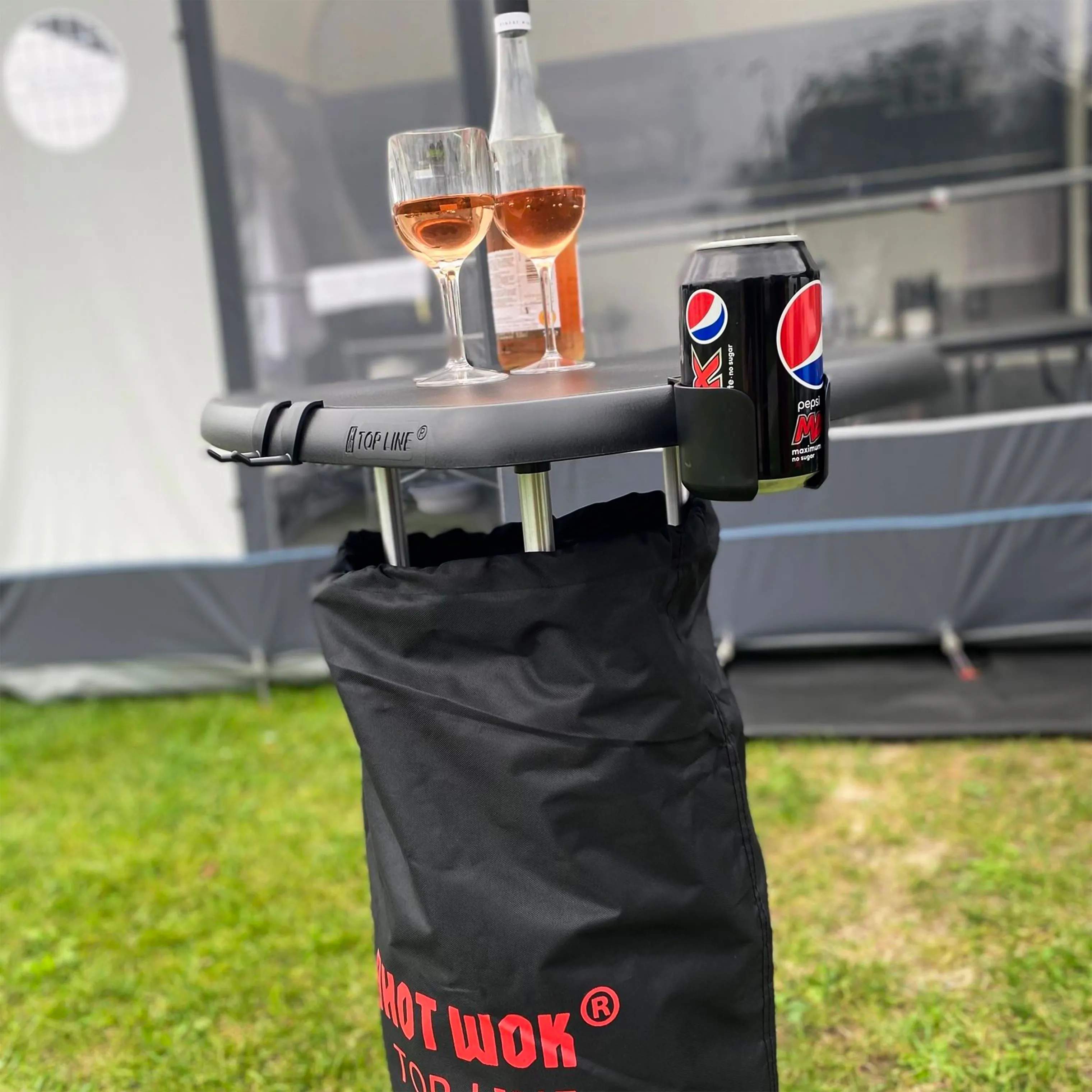 HOT WOK Øvrigt grilltilbehør HOT WOK Kopholder + 2 stk. kroge i Sort, 2
