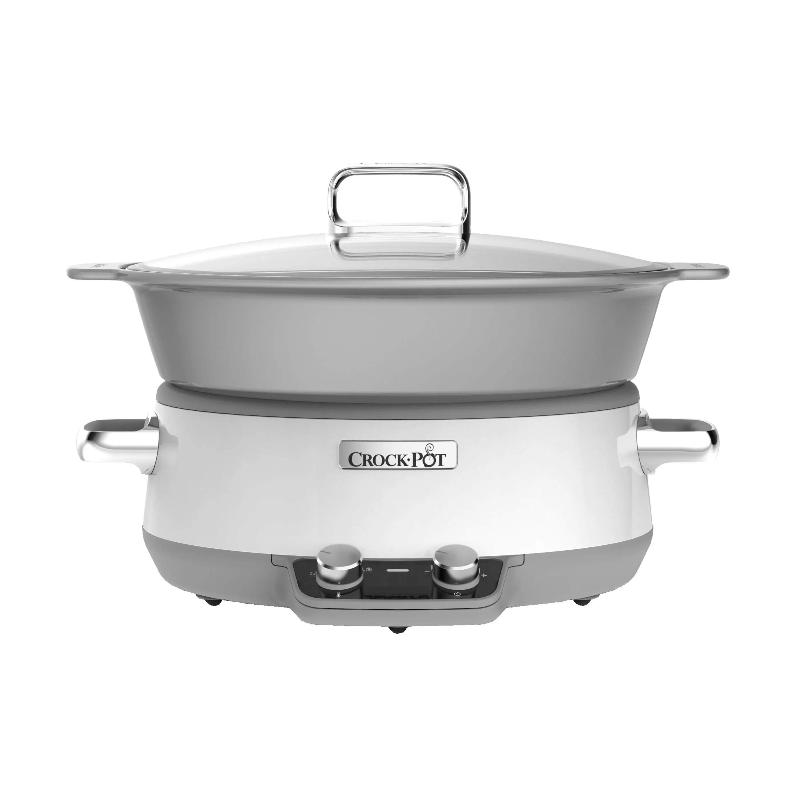 Slow cooker 54-201020, hvid/grå, large