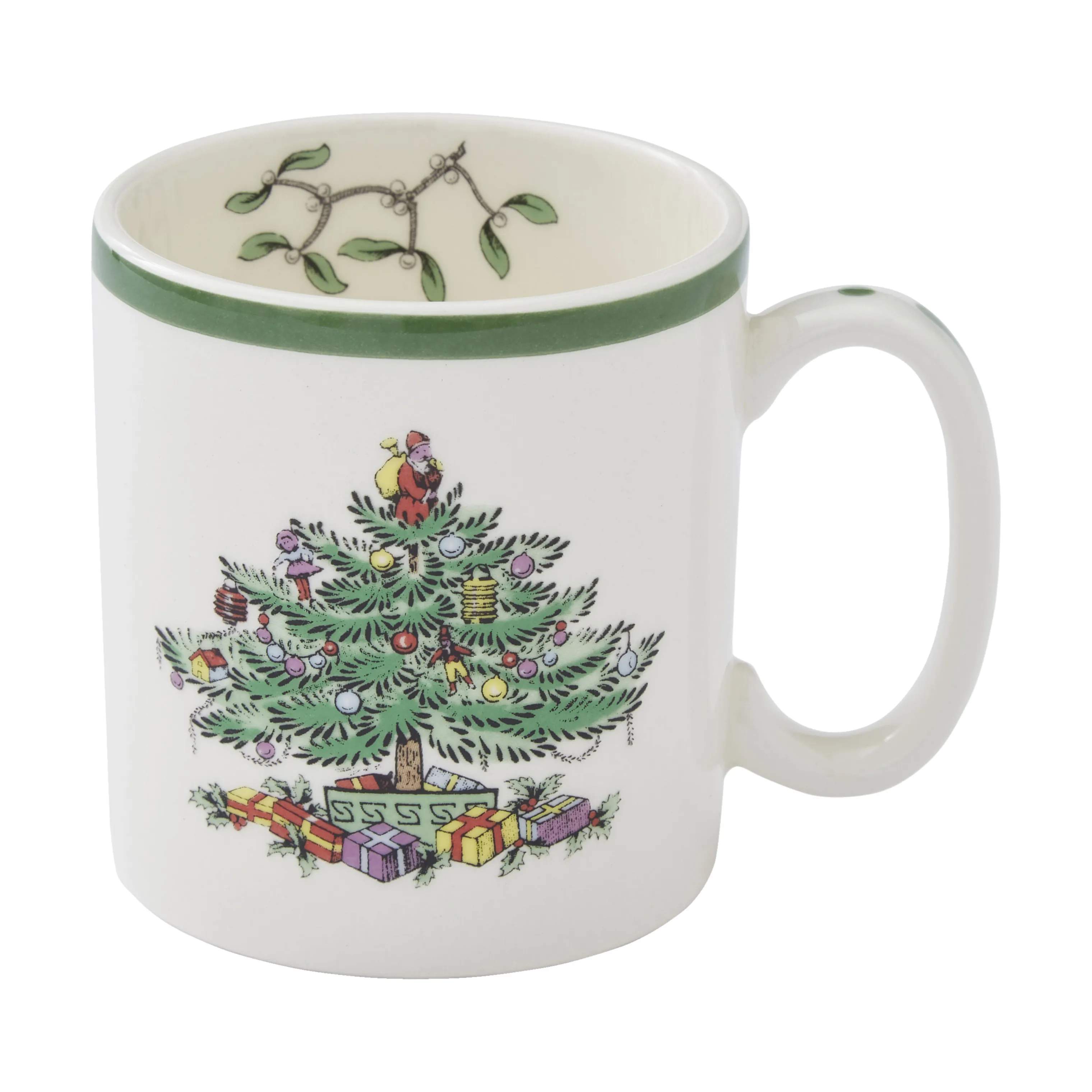 Spode Krus og kopper med hank Christmas Tree Krus i Hvid/grøn/rød, 1