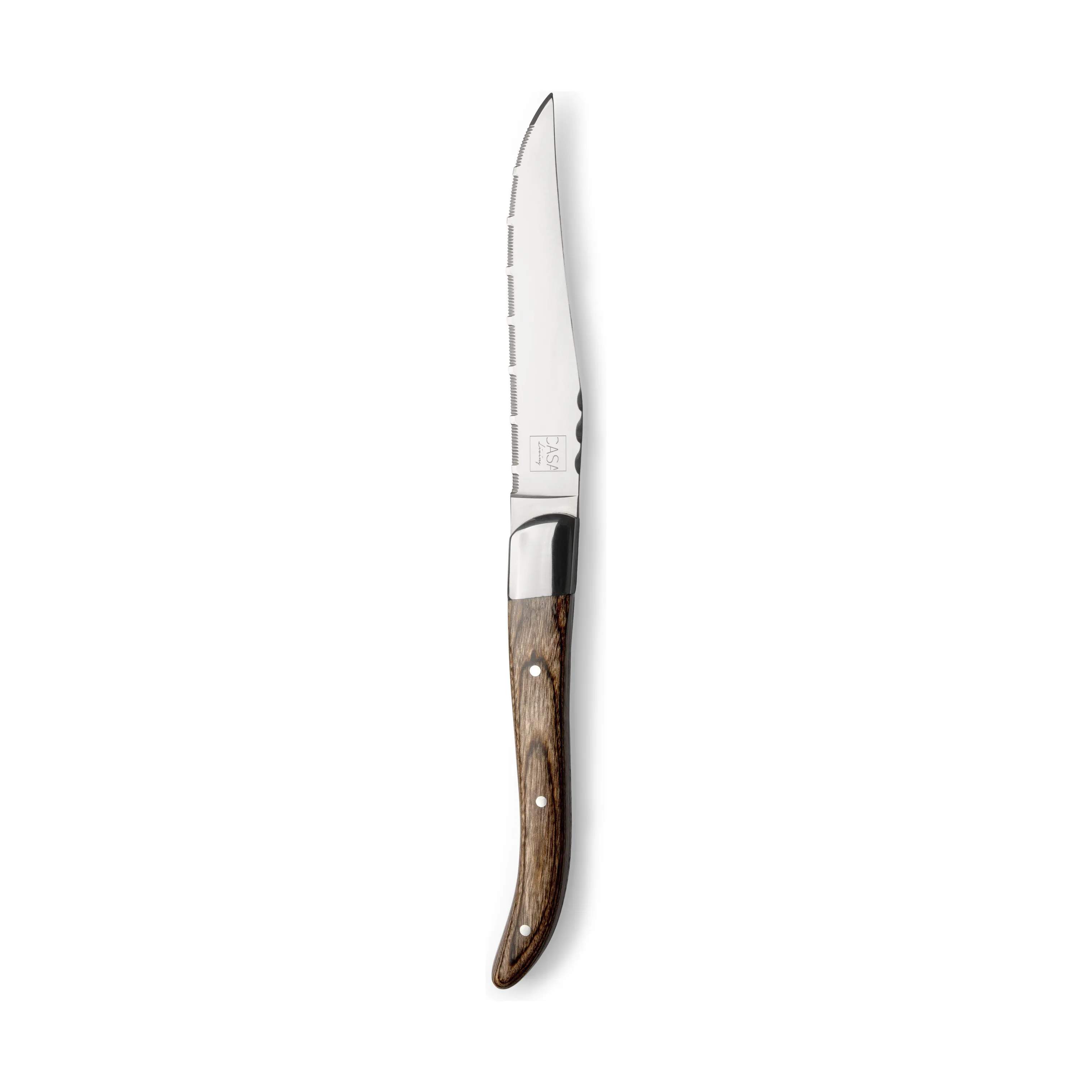 CASA Living Steakknive Ranch Steakkniv - 6 stk. i Mørkt træ, 3