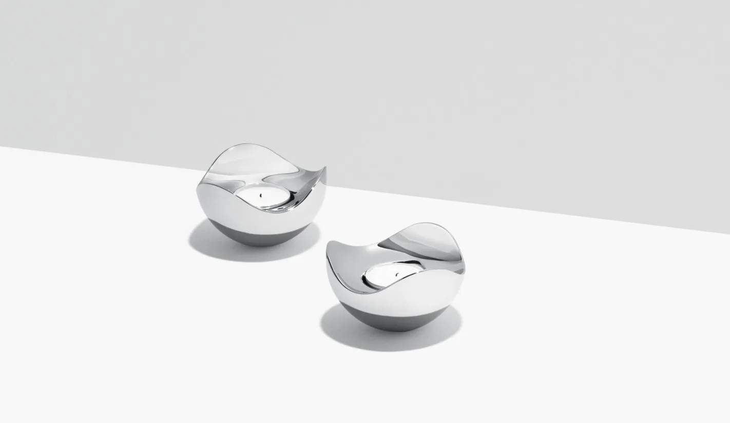 Georg Jensen Fyrfadsstage Bloom Fyrfadsstage - 2 stk. i Stål, 2