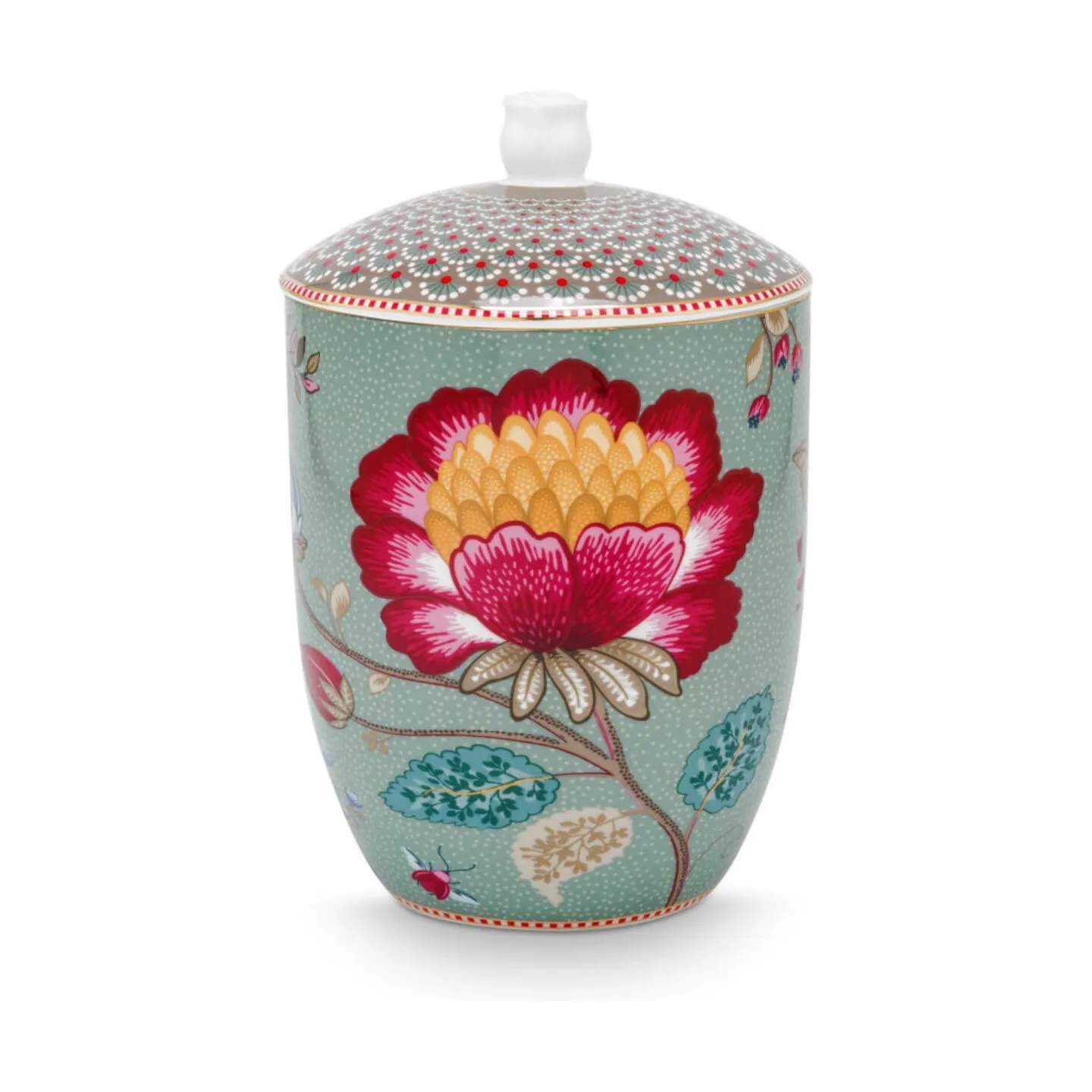 PIP Studio Krukker med låg Blooming Tales Opbevaringskrukke i Blue, 1