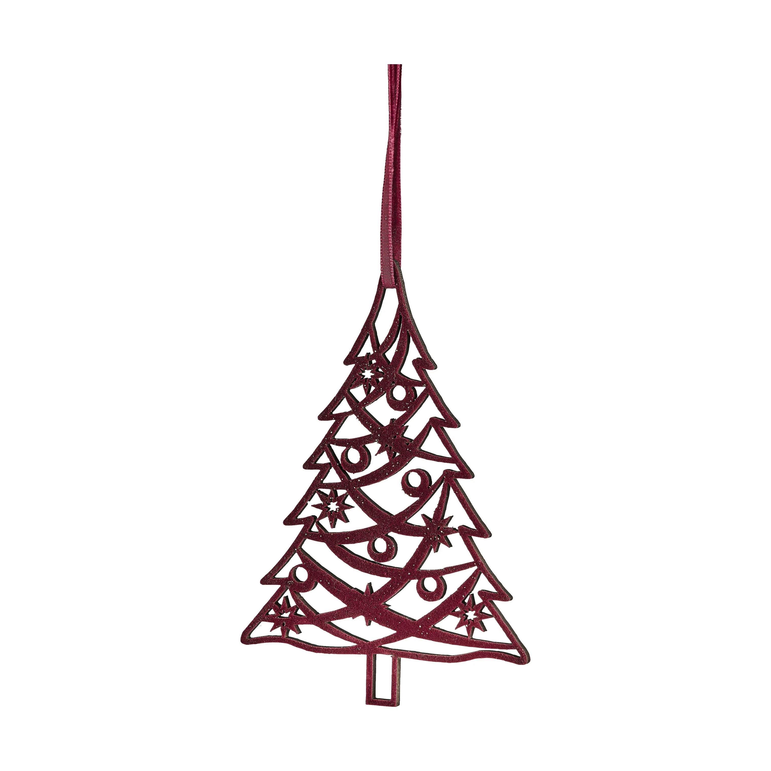 Casa Christmas Juleophæng Christmas Luxury Juletræspynt Juletræ i Bordeaux, 12 cm, 1