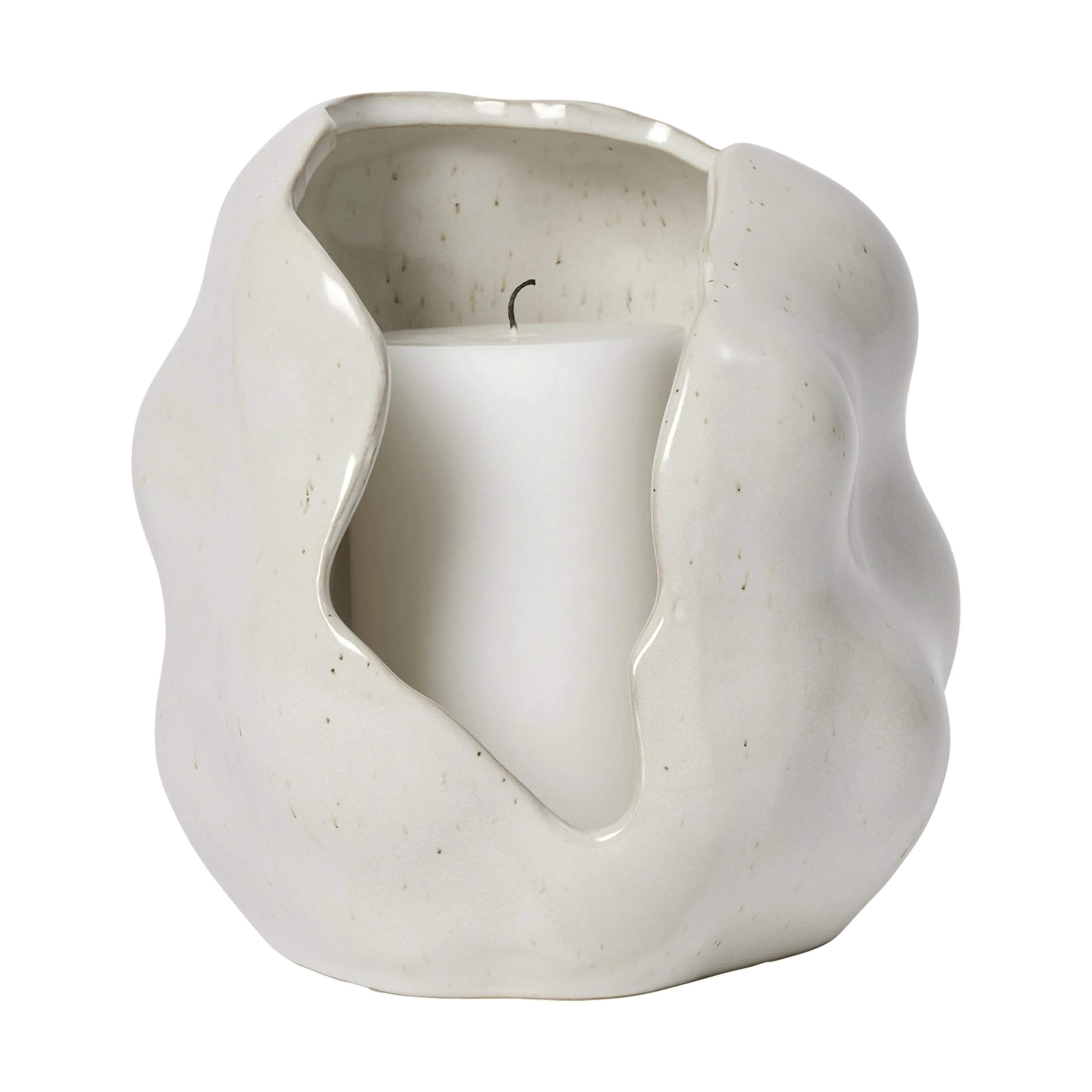 Broste Copenhagen Lanterner Hekla Lanterne i White Cream, 16 cm, 1