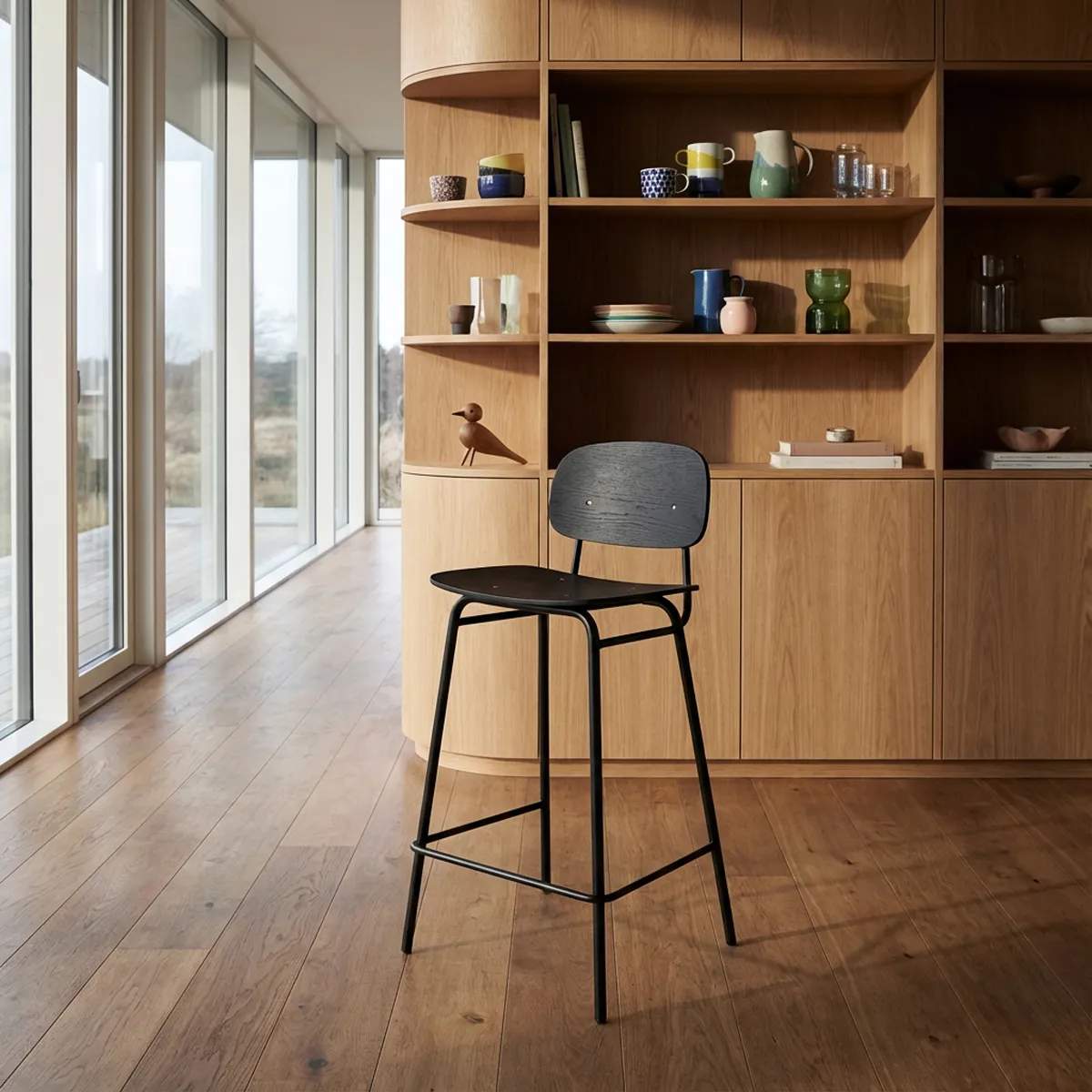 SACKit Barstole Frame Bar Stool Frame Barstol i Sort, 73 cm, 2