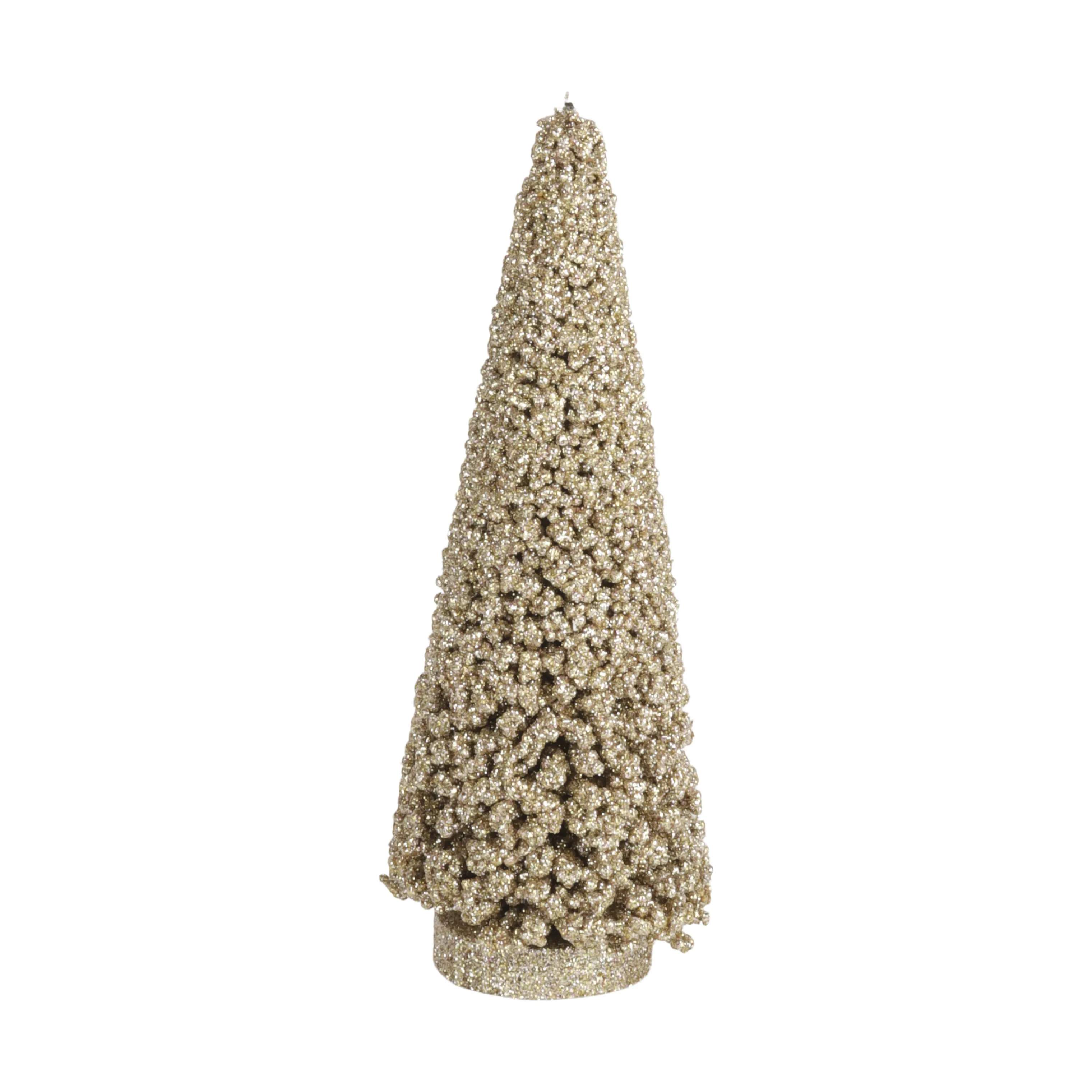 Casa Christmas Julefigurer Juletræ i Guldfarvet, 25 cm, 1
