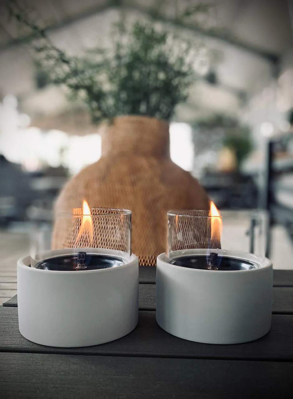 TenderFlame Fyrfadsstage Breeze Bordlanterne - 2 stk. i Grå, 3