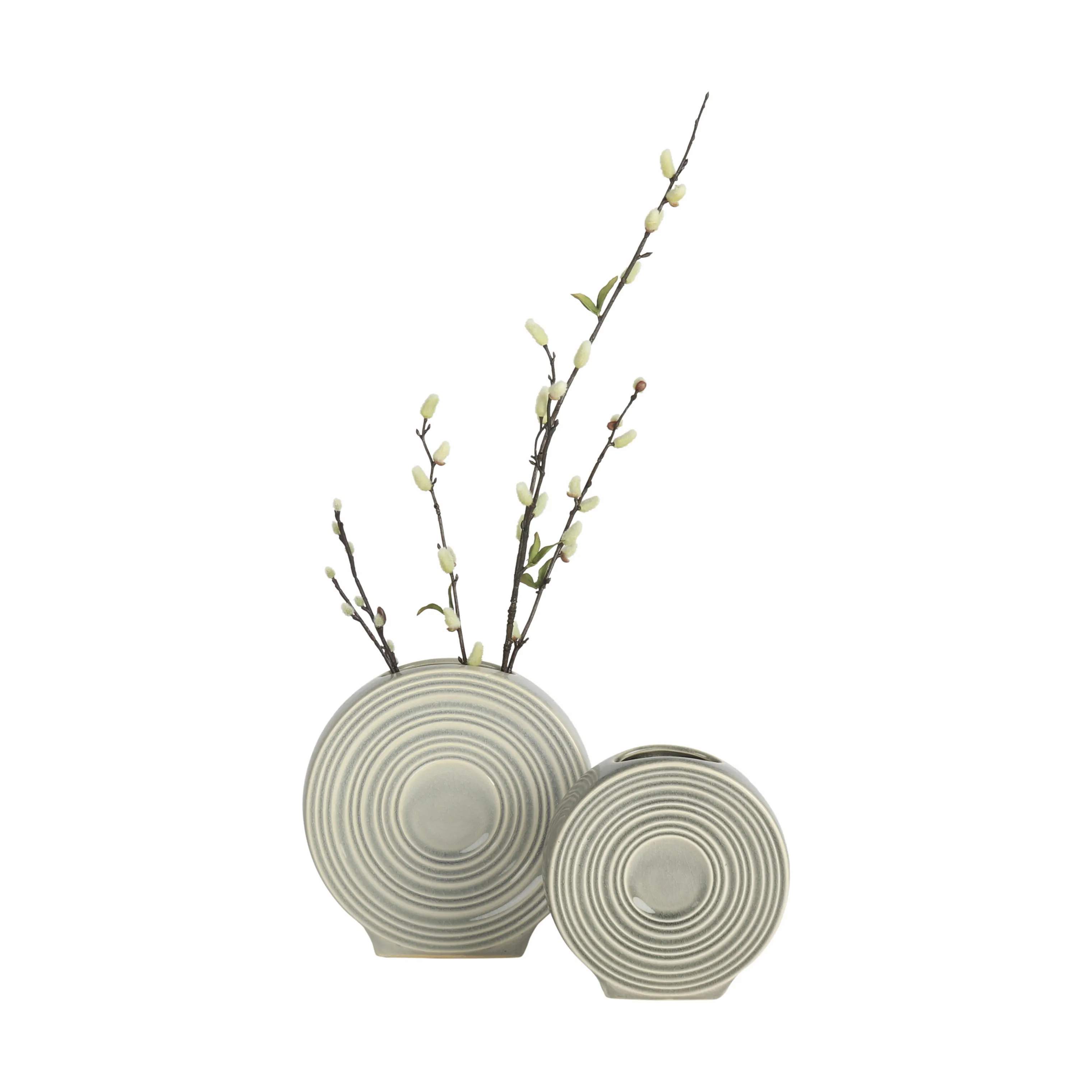 CASA Living Vaser Inside Out Vase i Grå, 21 cm, 3