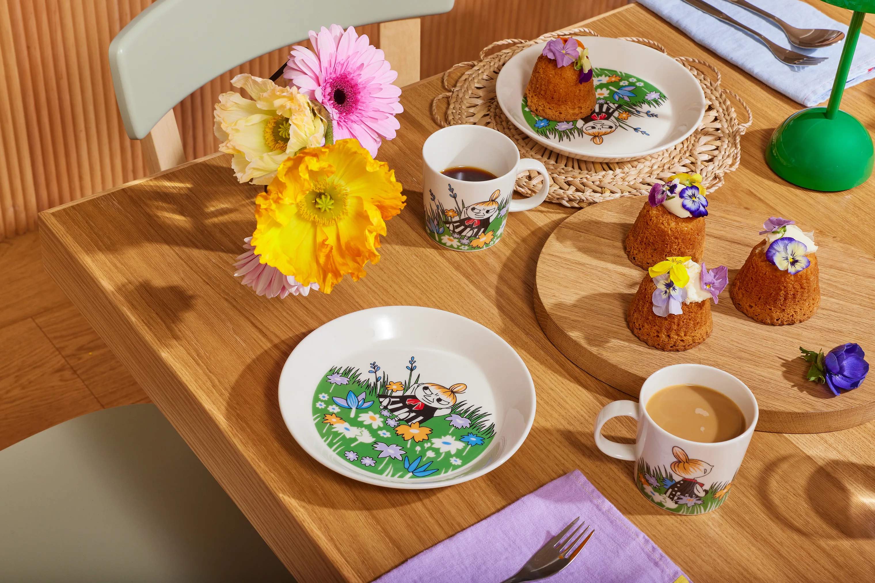 Moomin Arabia Frokosttallerkener Ferieklar Tallerken - Lille My på engen i Lille My engel - Multifarvet, 2