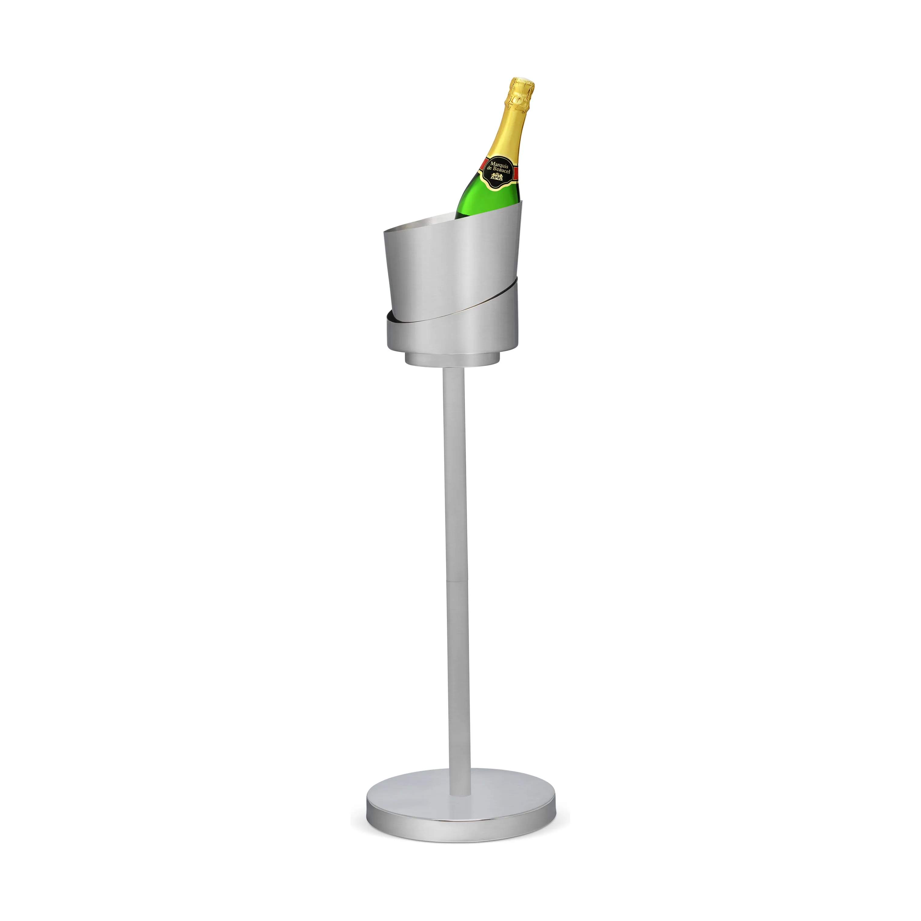 Champagnekøler på Fod, sølv, large