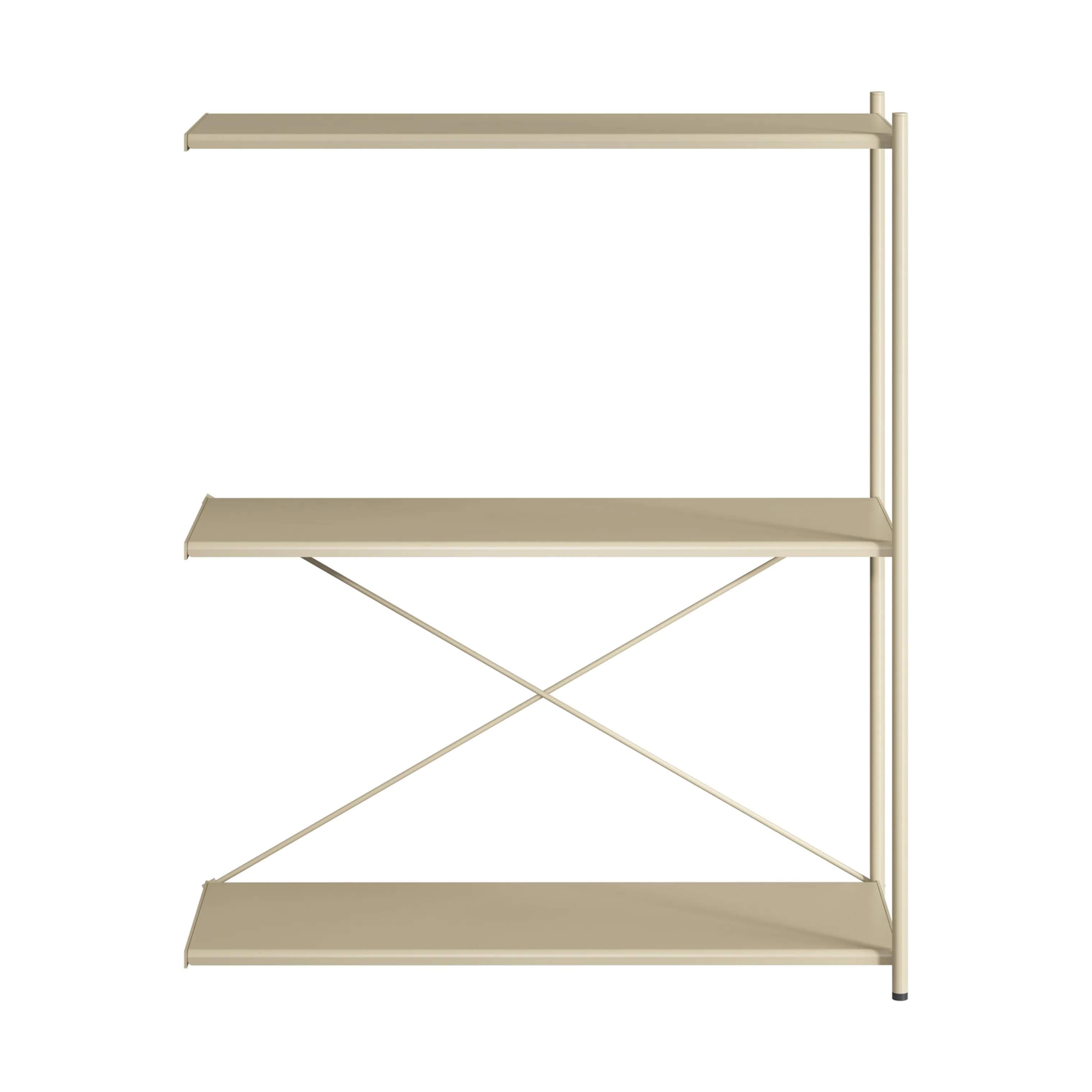 Novoform Reoler og tilbehør Arturo 3-Etagers tilbygningsreol i Desert Sand, 91 cm, 1
