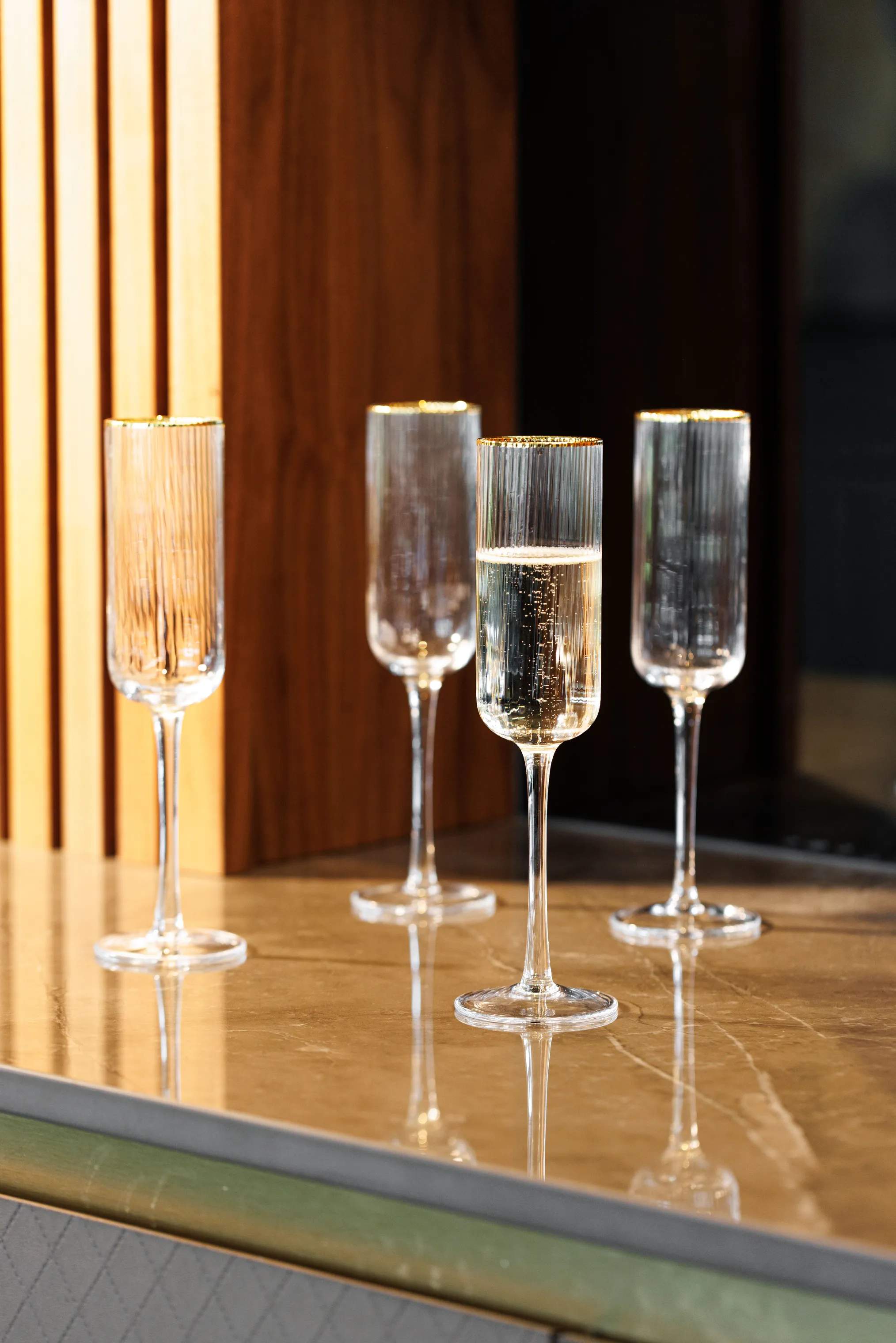 Mikasa Champagneglas Sorrento Champagneglas - 4 stk. i Klar, 2