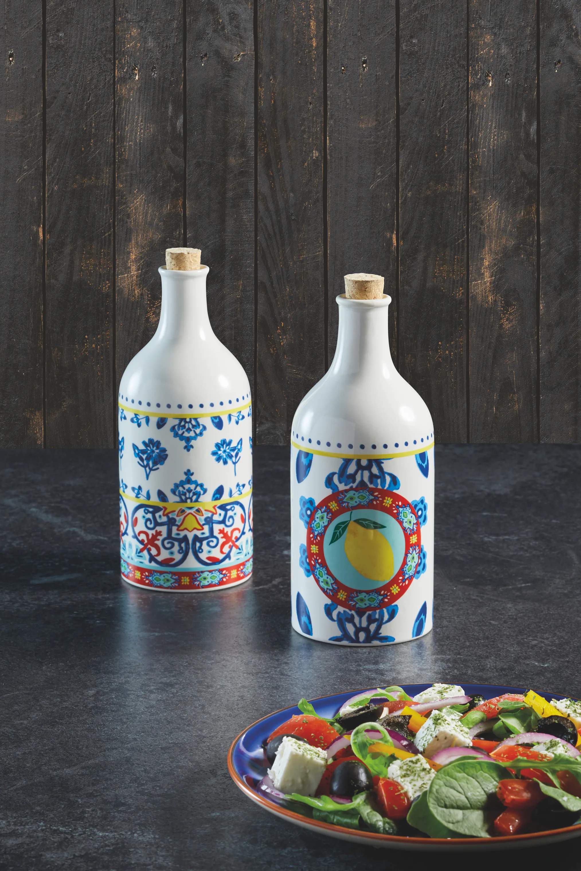 KitchenCraft Olie- og eddikeflasker World of Flavours Olie/Edikkesæt - 2 dele i Multifarvet, 6