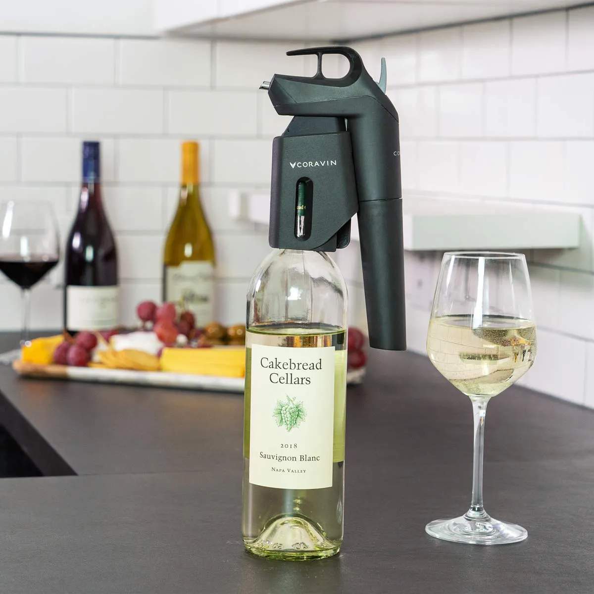 Coravin Vinpumper Timeless Three+ Vinsystem i Grå/sort, 2