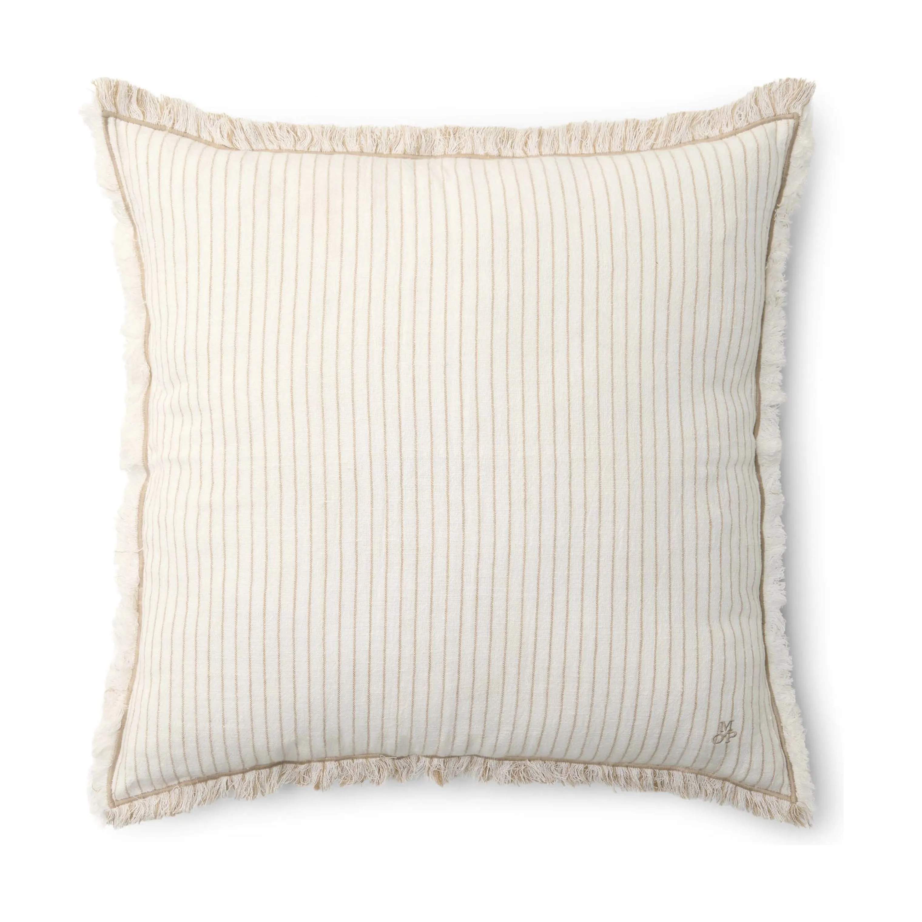 Marc O'Polo Pyntepuder Fine Stripe Pyntepude i Dark sand, B50 x L50 cm, 4