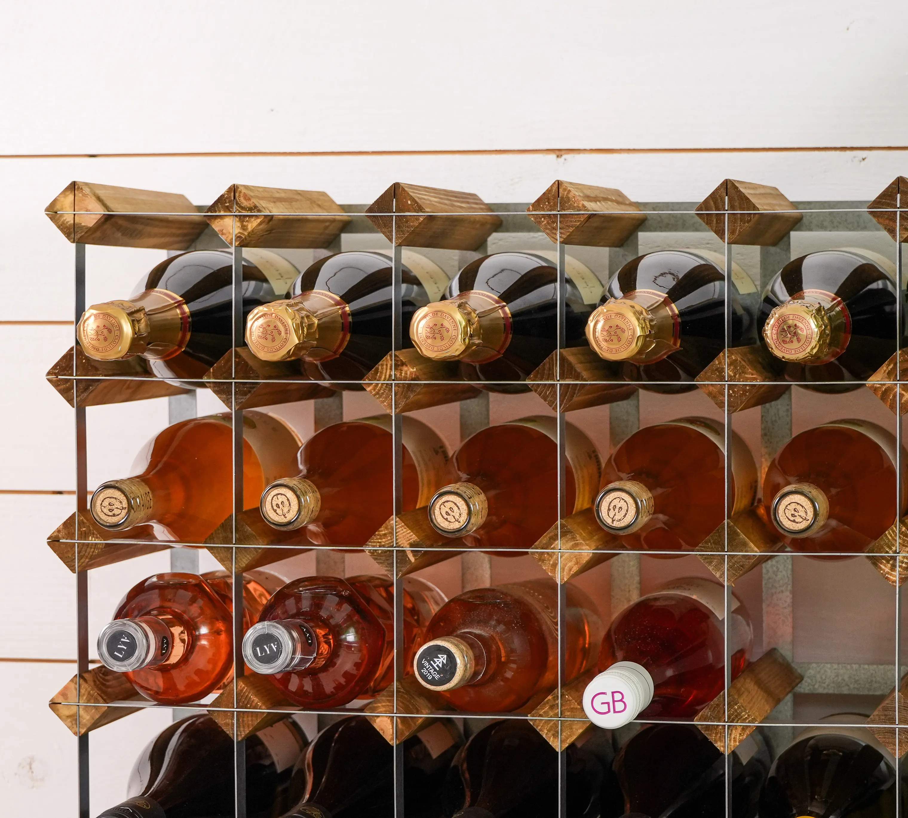 Traditional Wine Racks Vinreoler Vinreol i Lys eg, 42 flasker, 5