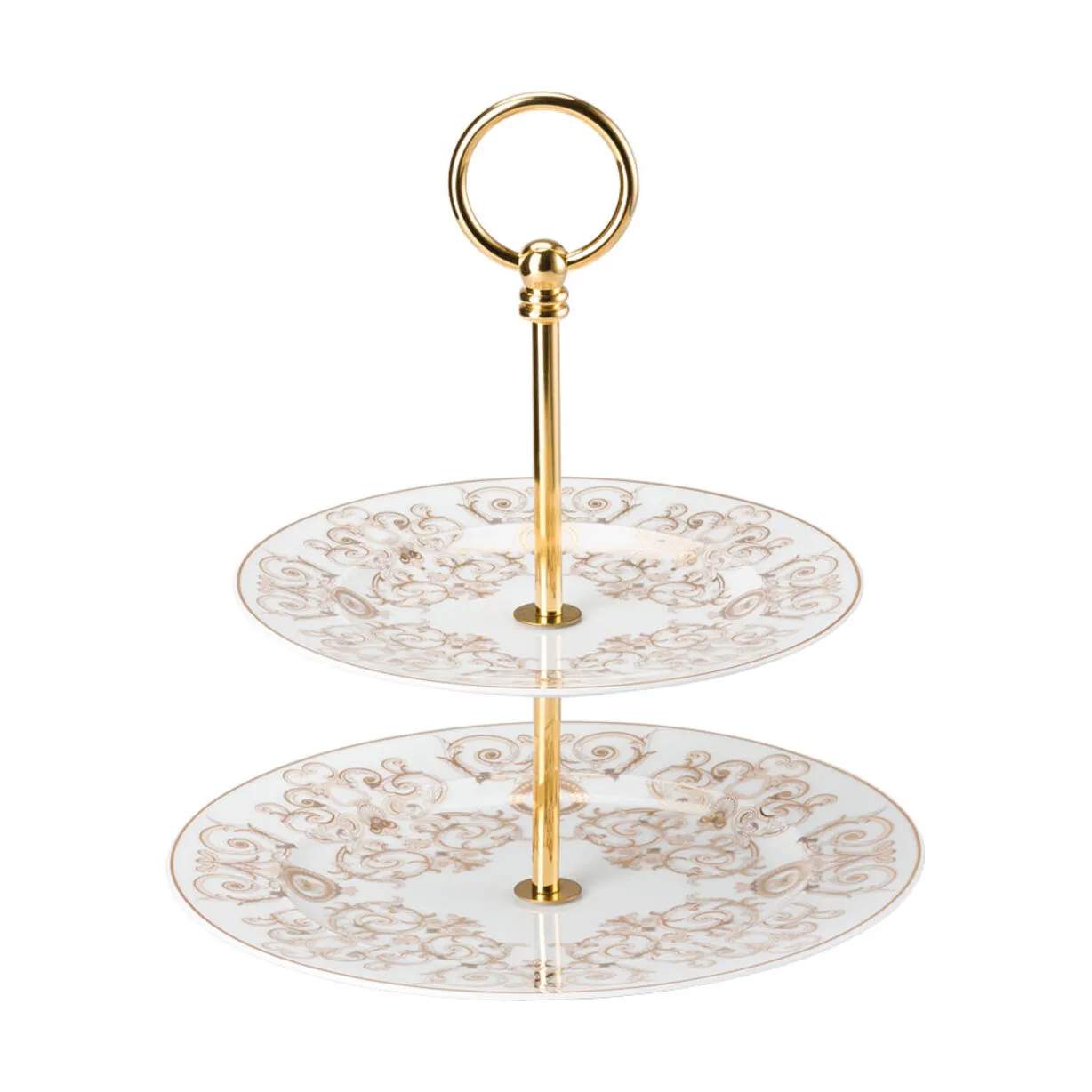 Medusa Etagere, hvid/guld, large
