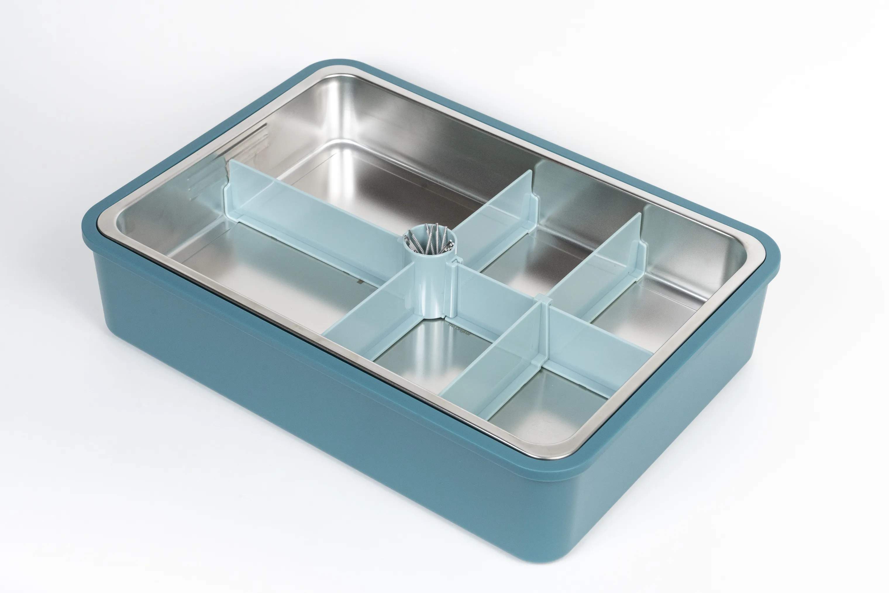 Platterbox Opbevaringsbokse Snack Box Tilbehørssæt - 21 dele i Blågrøn, 4