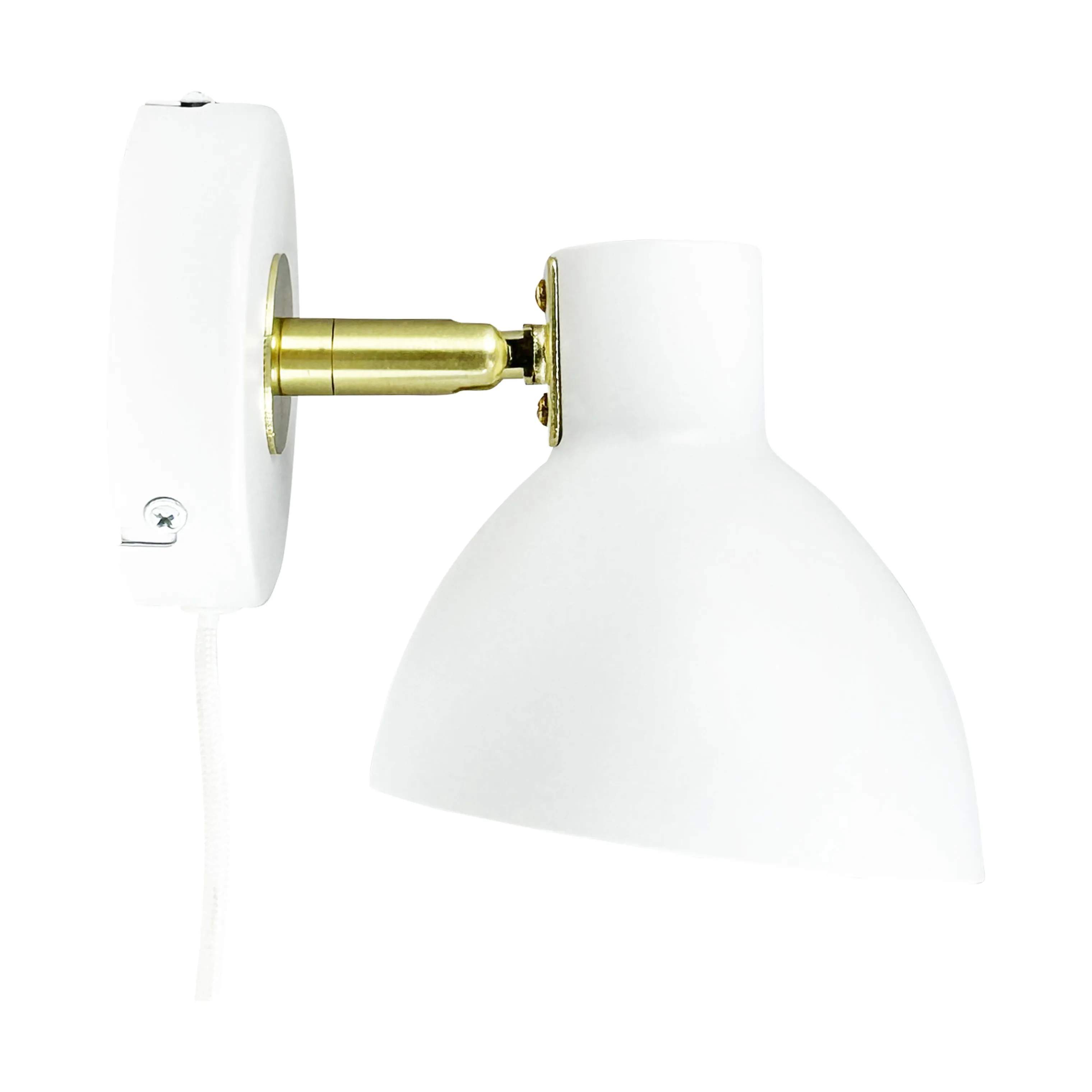 Dyberg Larsen Væglamper Lilje Væglampe i Hvid/Messing, 1