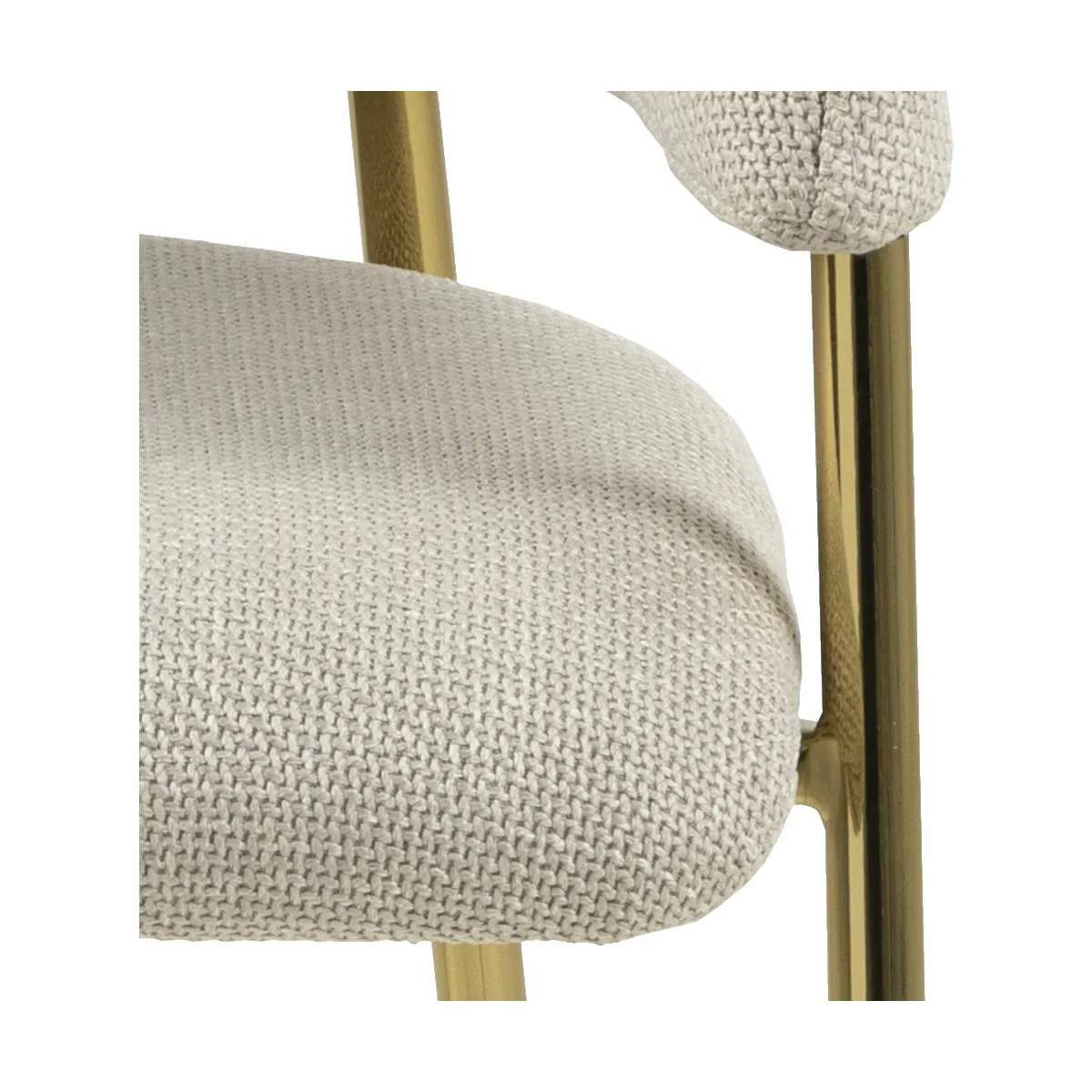 CASA Living Spisebordsstole Ann Spisebordsstol - 2 stk. i beige/gylden krom, 2