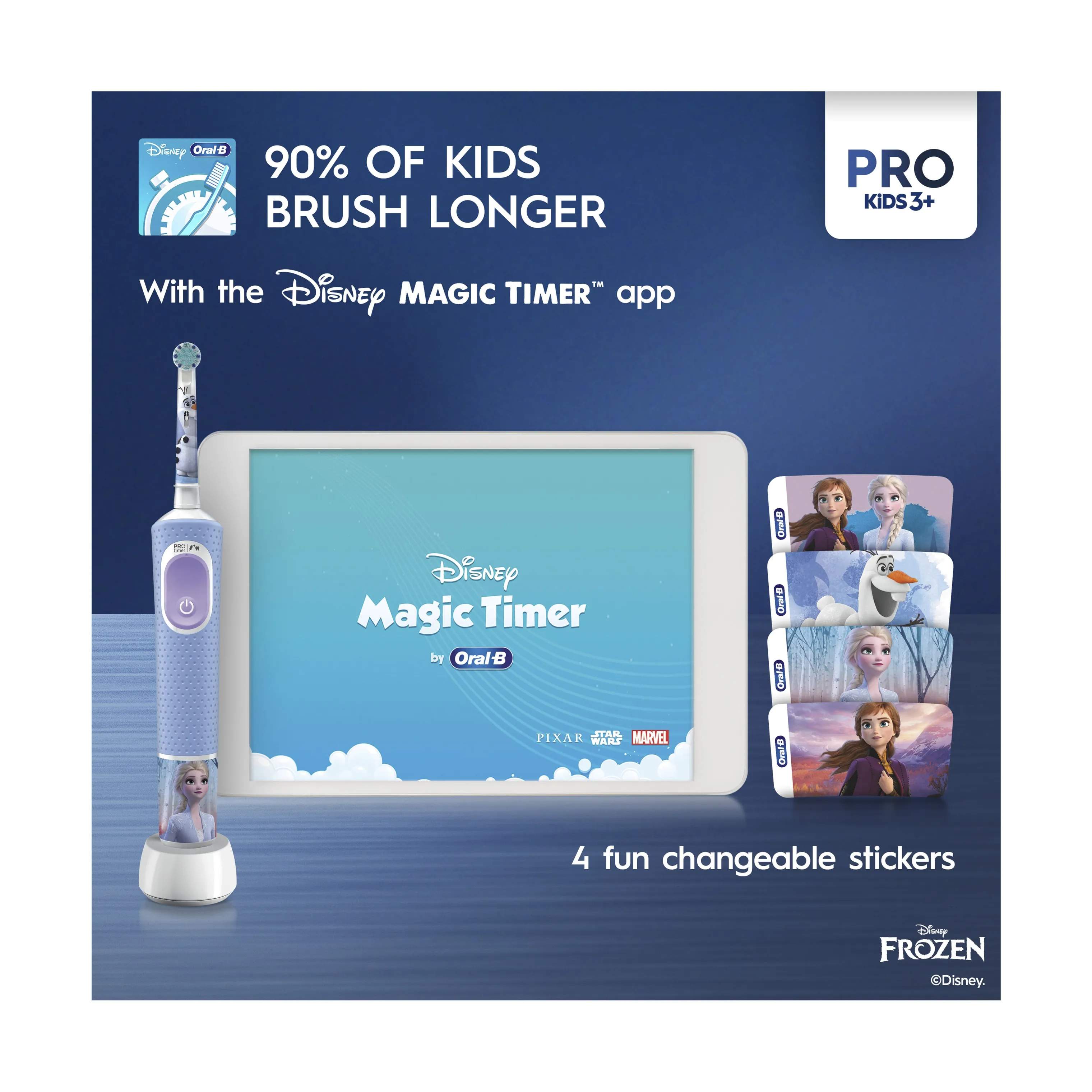 Oral-B Eltandbørster Vitality Pro Kids Elektrisk Tandbørste - Frozen i Frozen, 2