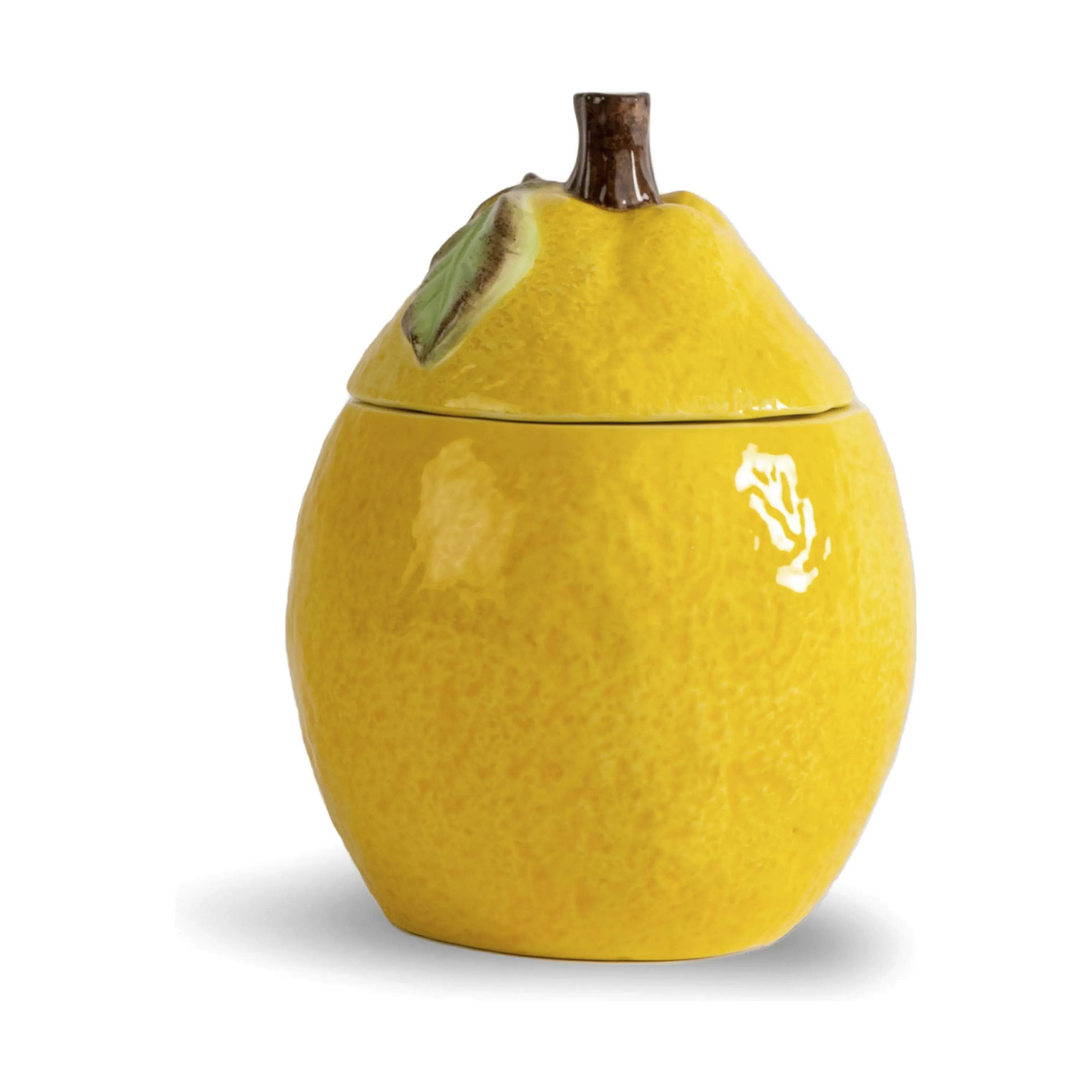 Citron Skål m. låg, gul, large
