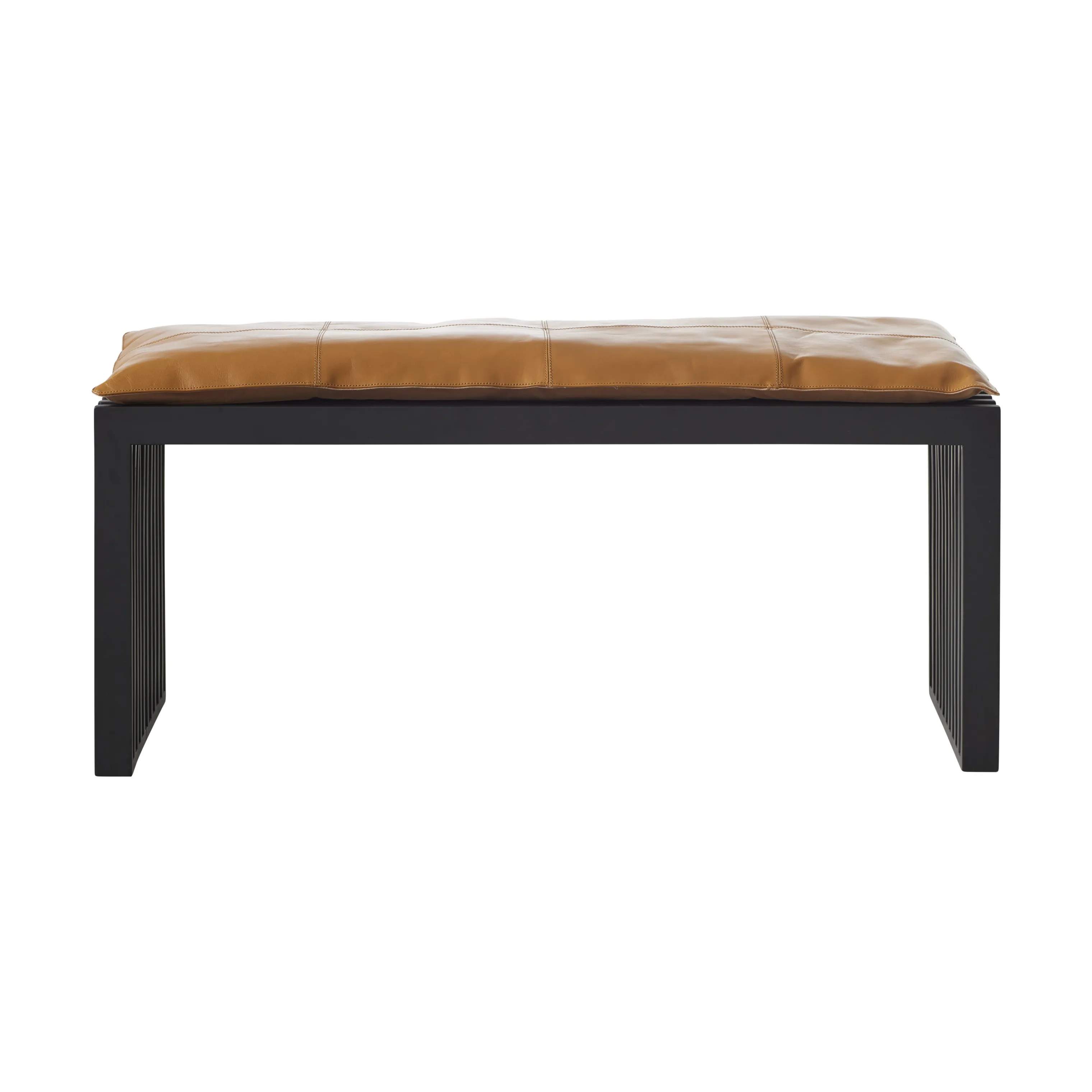 cinas Skamler Rib Bænk inkl. brun hynde i sort/brun, 104 cm, 4