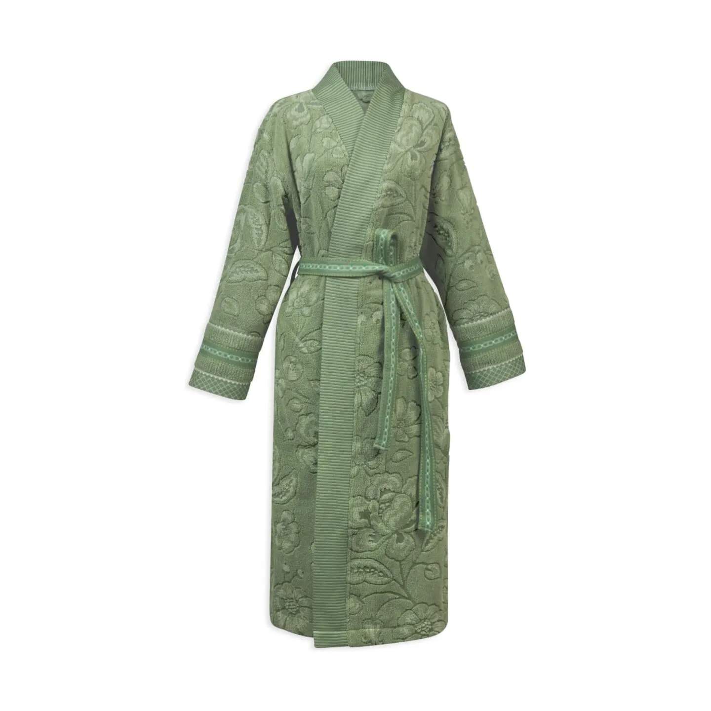 PIP Studio Morgenkåber Jasmin Jacquard Badekåbe i Grøn, Str. XS, 1