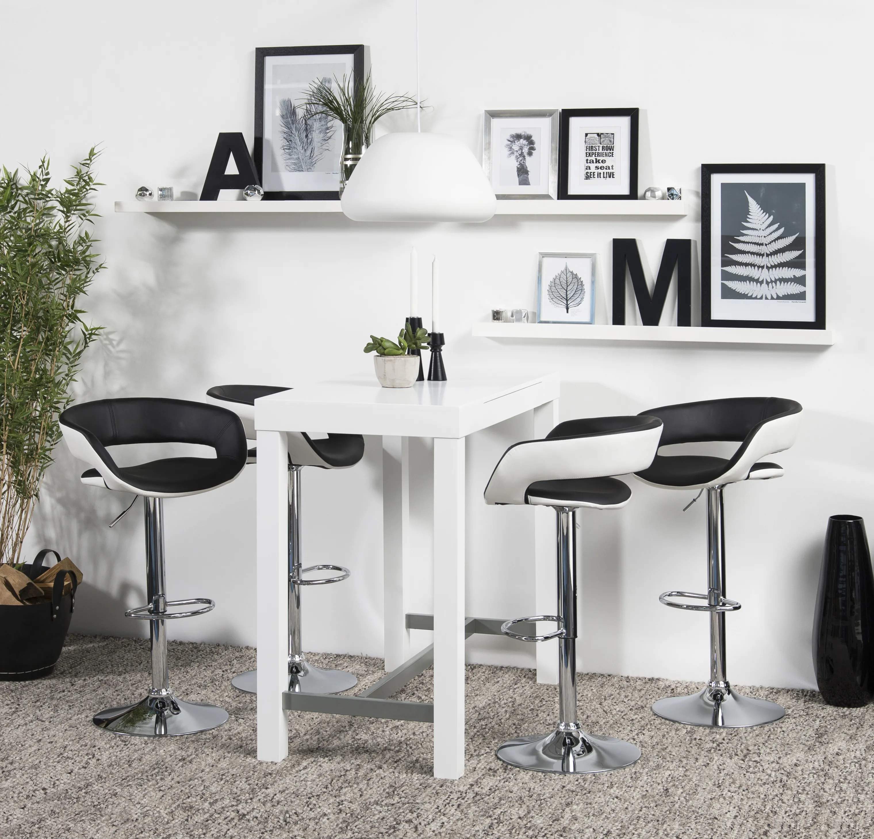 CASA Living Barstole Grace Barstol - 2 stk. i Sort/krom, 3