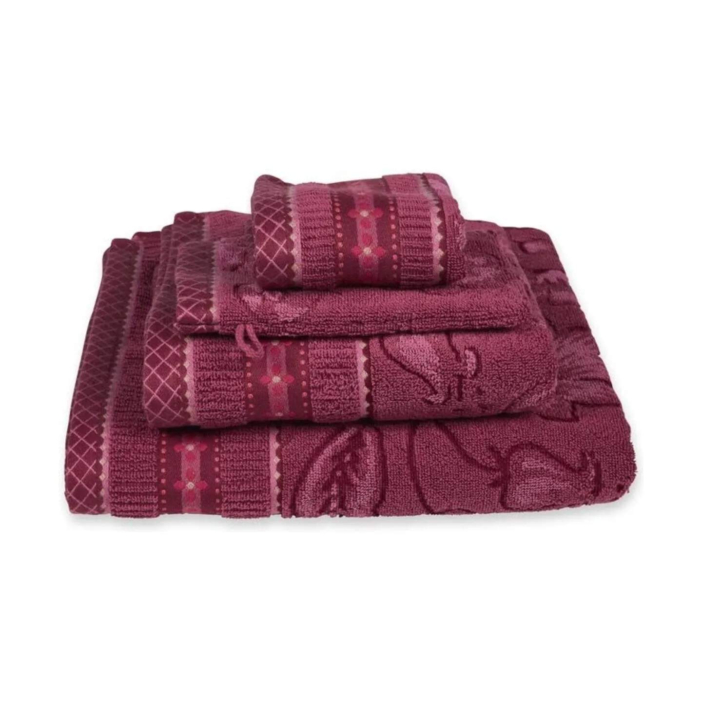 PIP Studio Håndklæder Jasmin Jacquard Håndklæde i Pink, B55 x L100 cm, 3