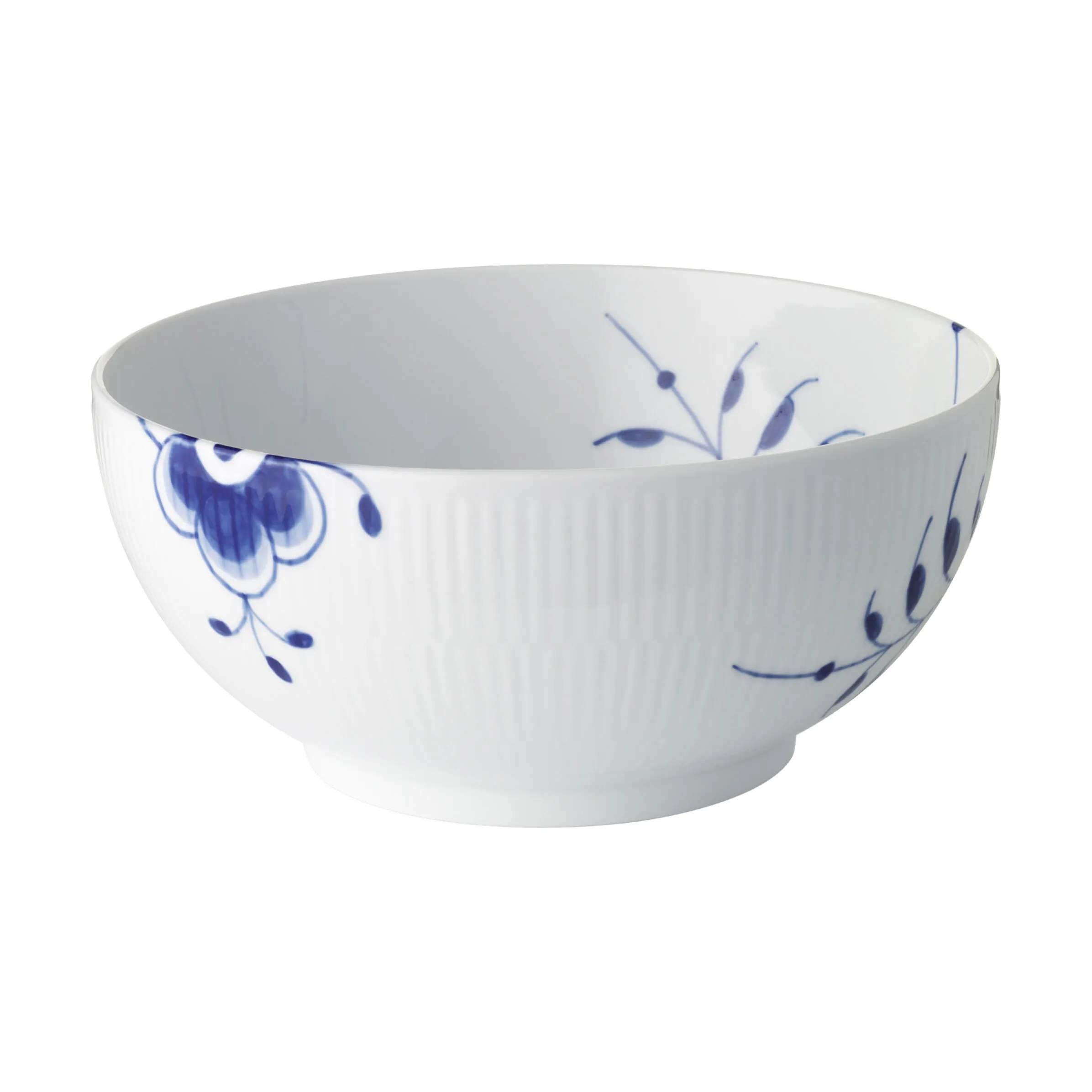 Royal Copenhagen Serveringsskåle Blå Mega Riflet Skål i 21 cm, 1