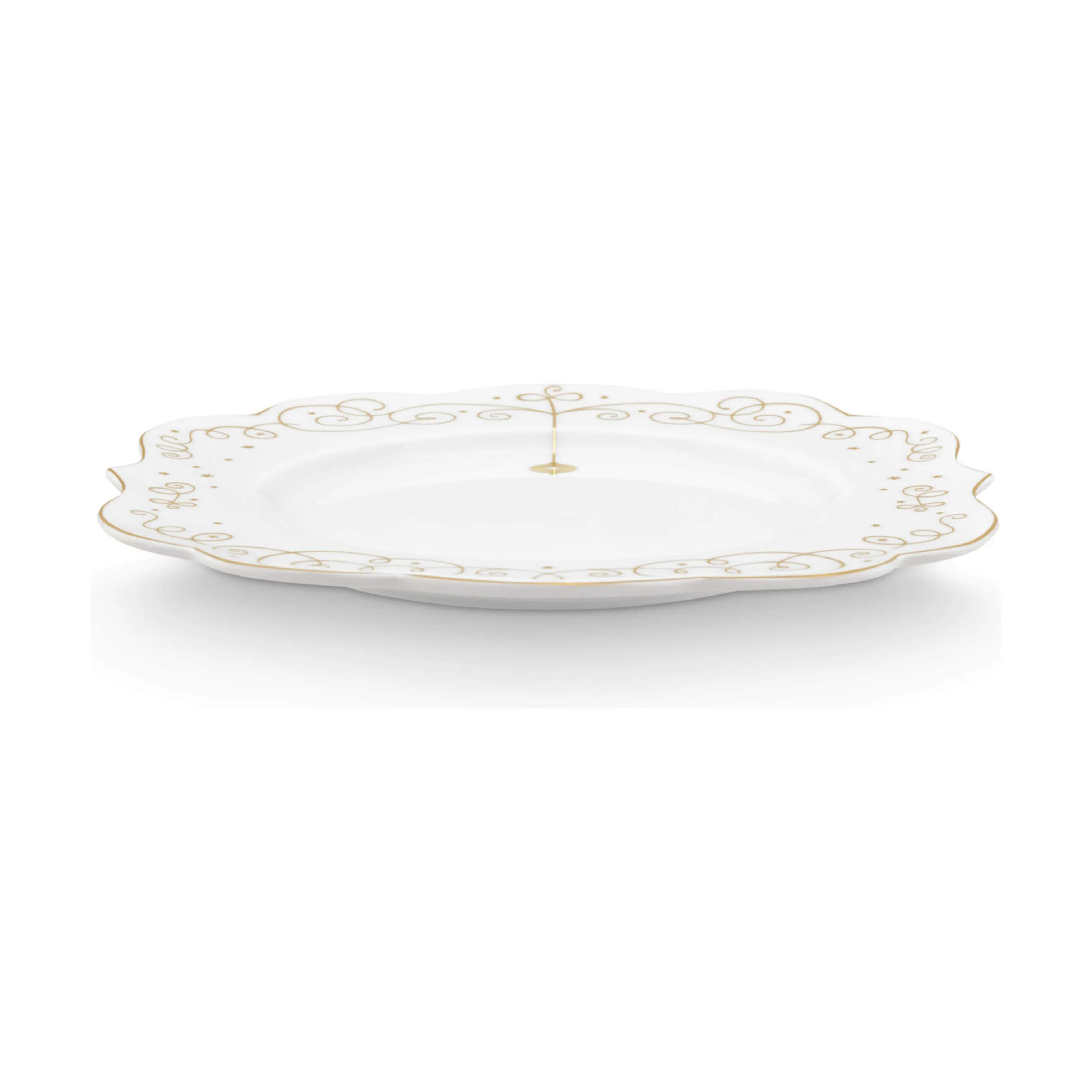 PIP Studio Kagetallerkener Royal Winter White Royal Winter Desserttallerken i Gold, 2