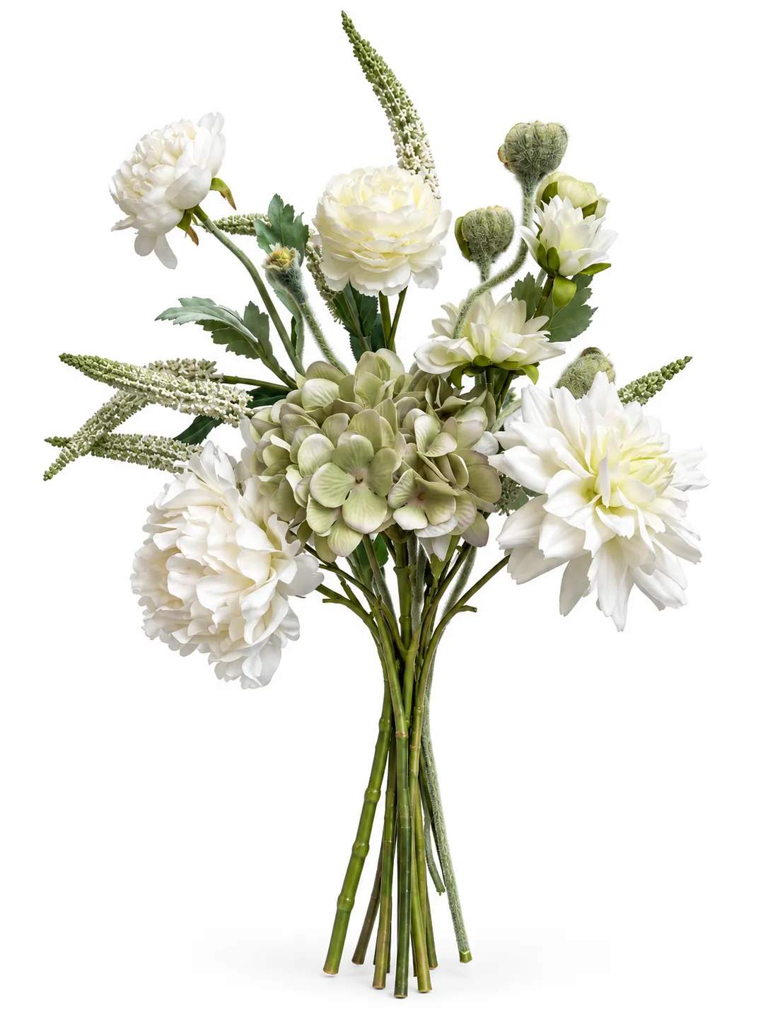 everbloom Kunstige blomster Kunstig Blomsterbuket i Hvid/grøn, 3