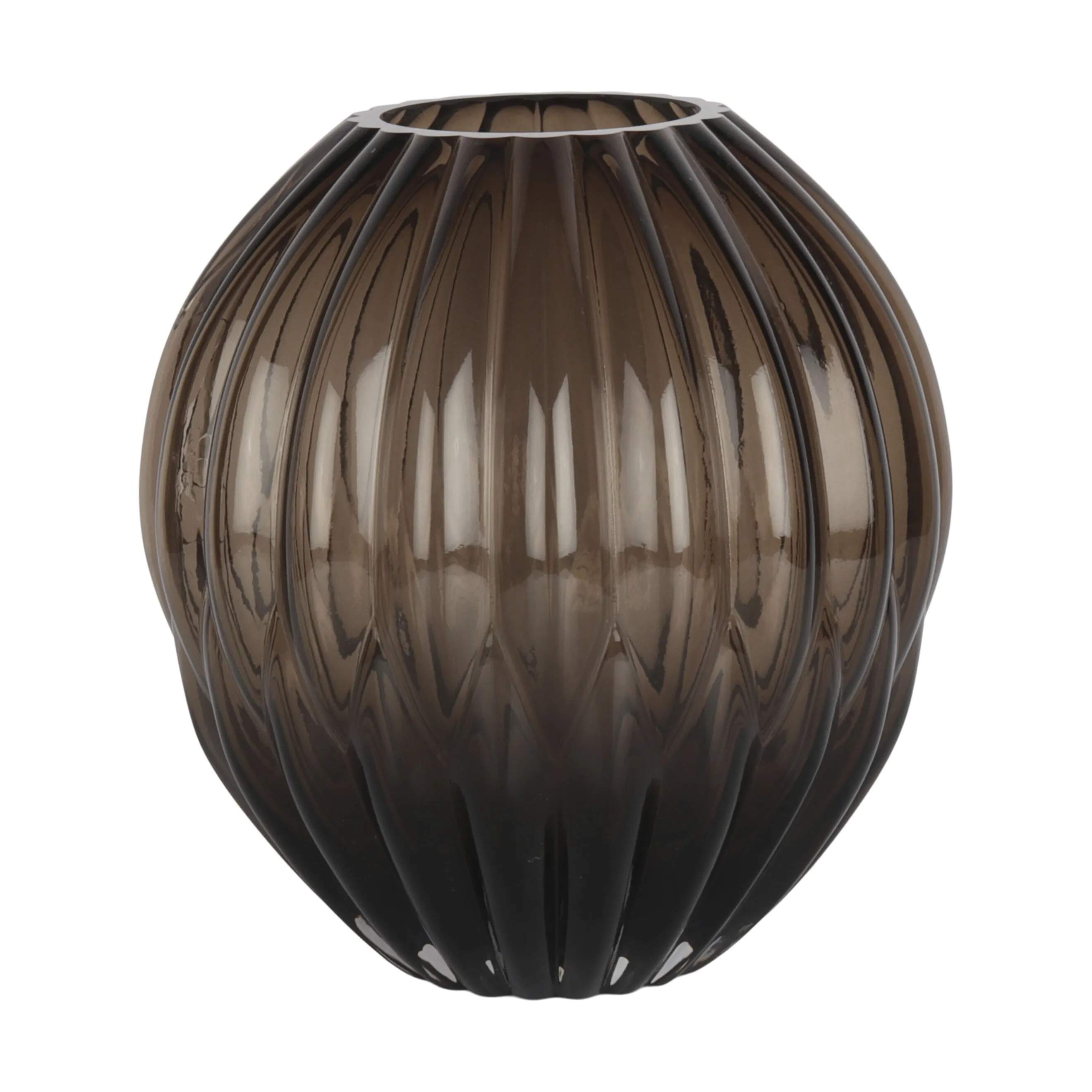 Vase, mørkebrun, large