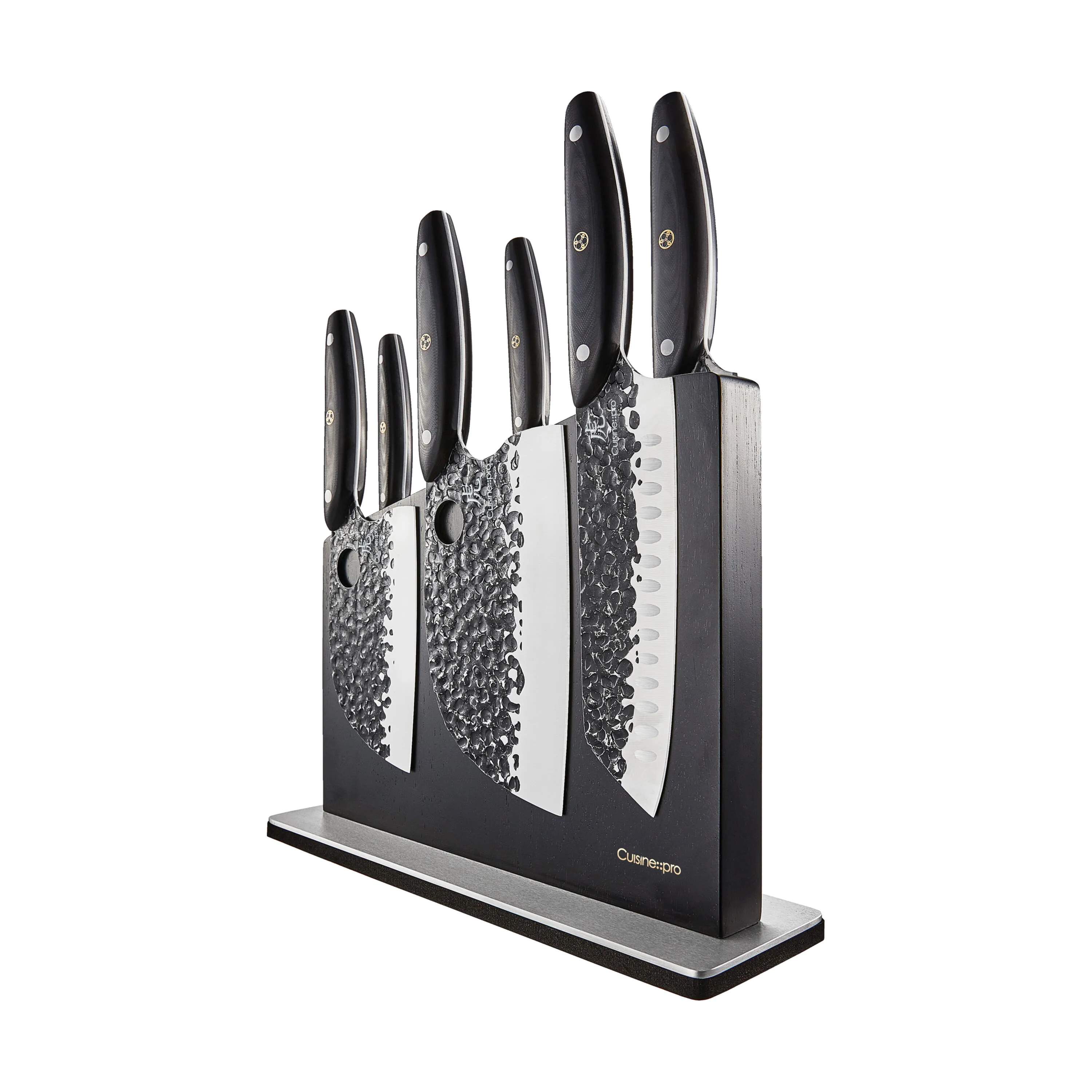 THE CUSTOM CHEF™ Knivblokke med knive Cuisine::pro Kuro Kiba Cuisine::pro® Kuroi Kiba™ Knivblok - 7 dele i Black, 1