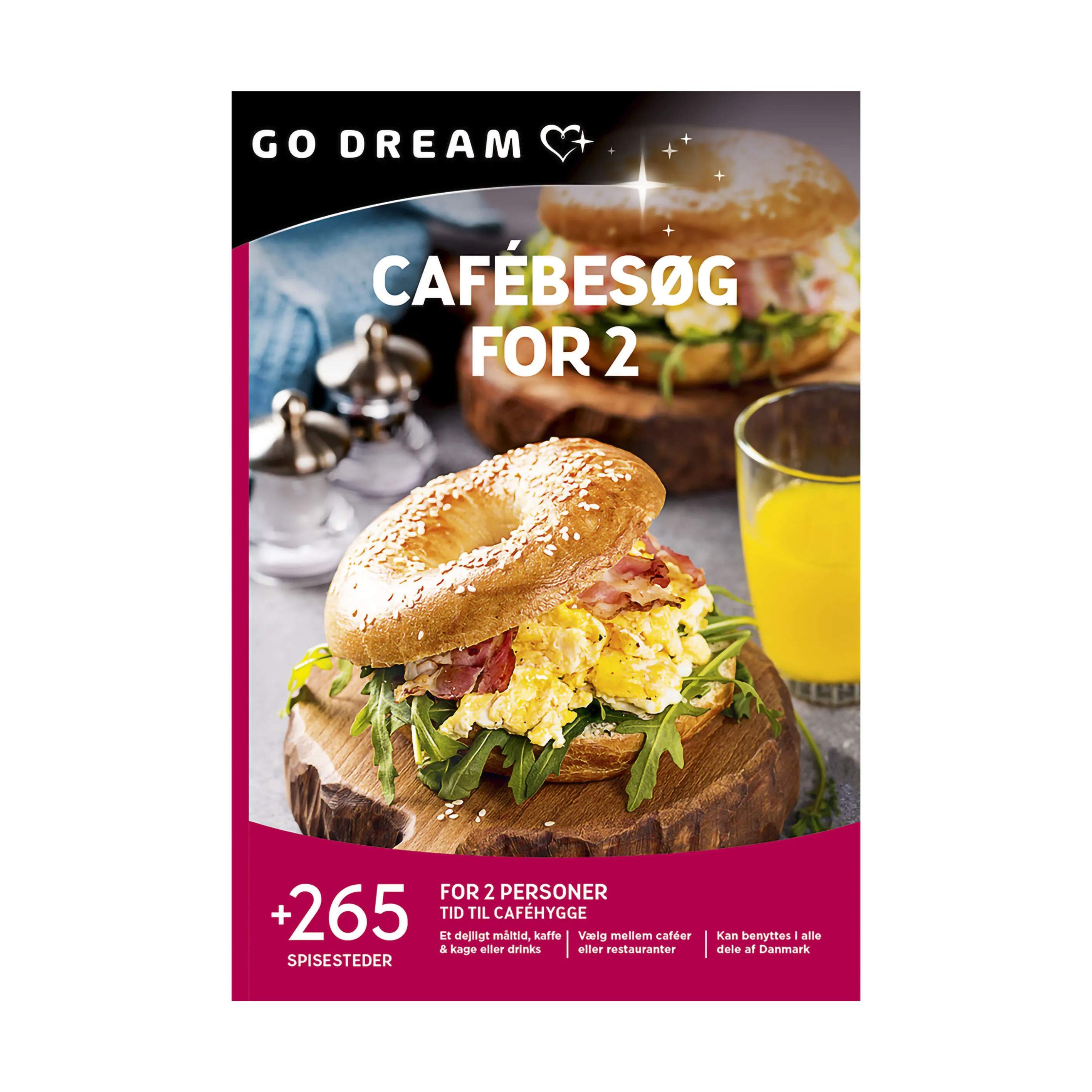 GO DREAM Oplevelsesgavekort Gavekort - Cafébesøg i Cafébesøg for 2, 1