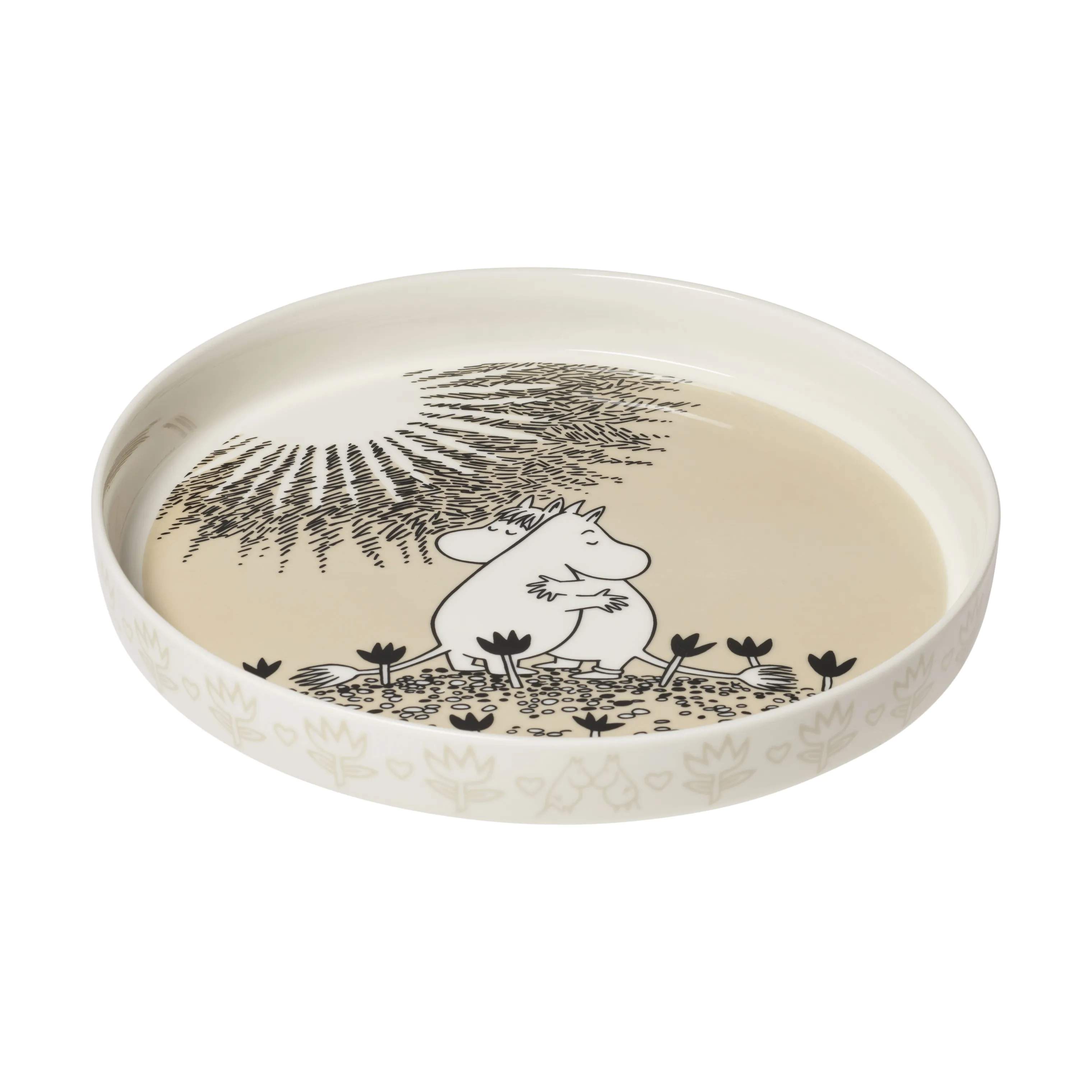 Moomin Arabia Tærteforme og fade Kærlighed beige Love Beige Tærtefad i Beige, 2