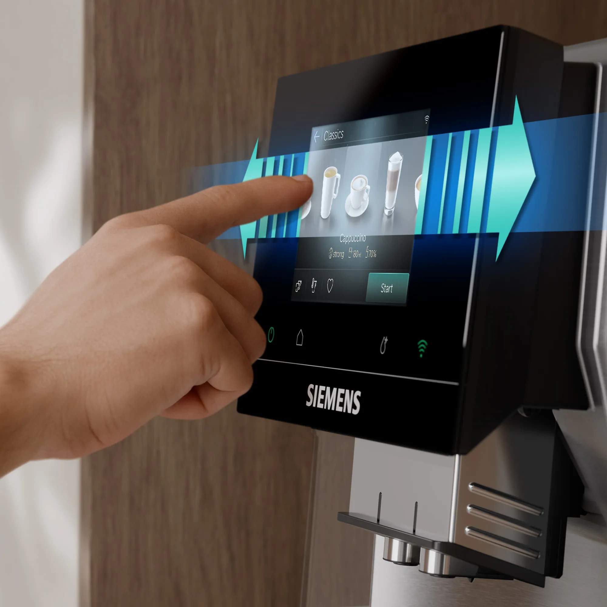 Siemens Espressomaskiner EQ700 iAroma Espressomaskine TQ727E03 i Grå, 2