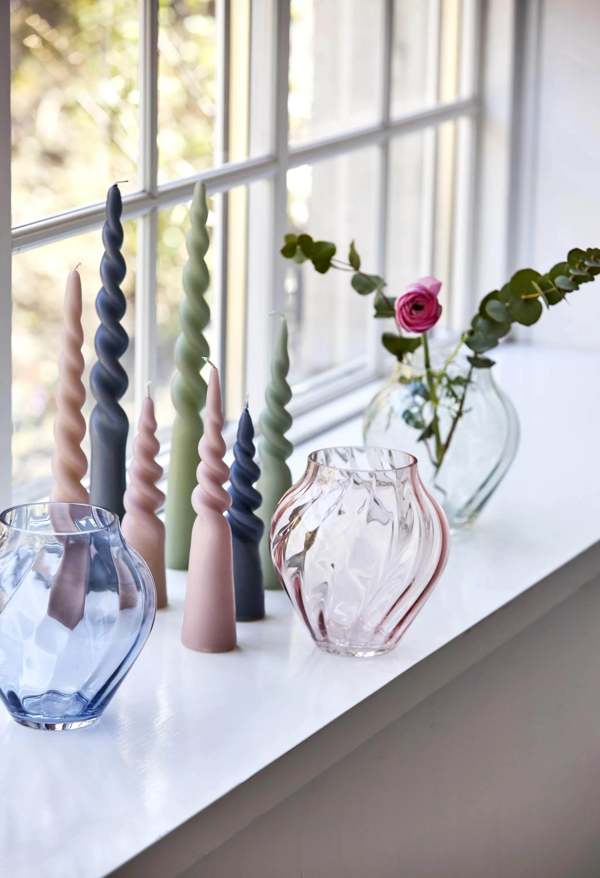 CASA Living Bloklys Snoede Bloklys i Rosa, 25 cm, 2