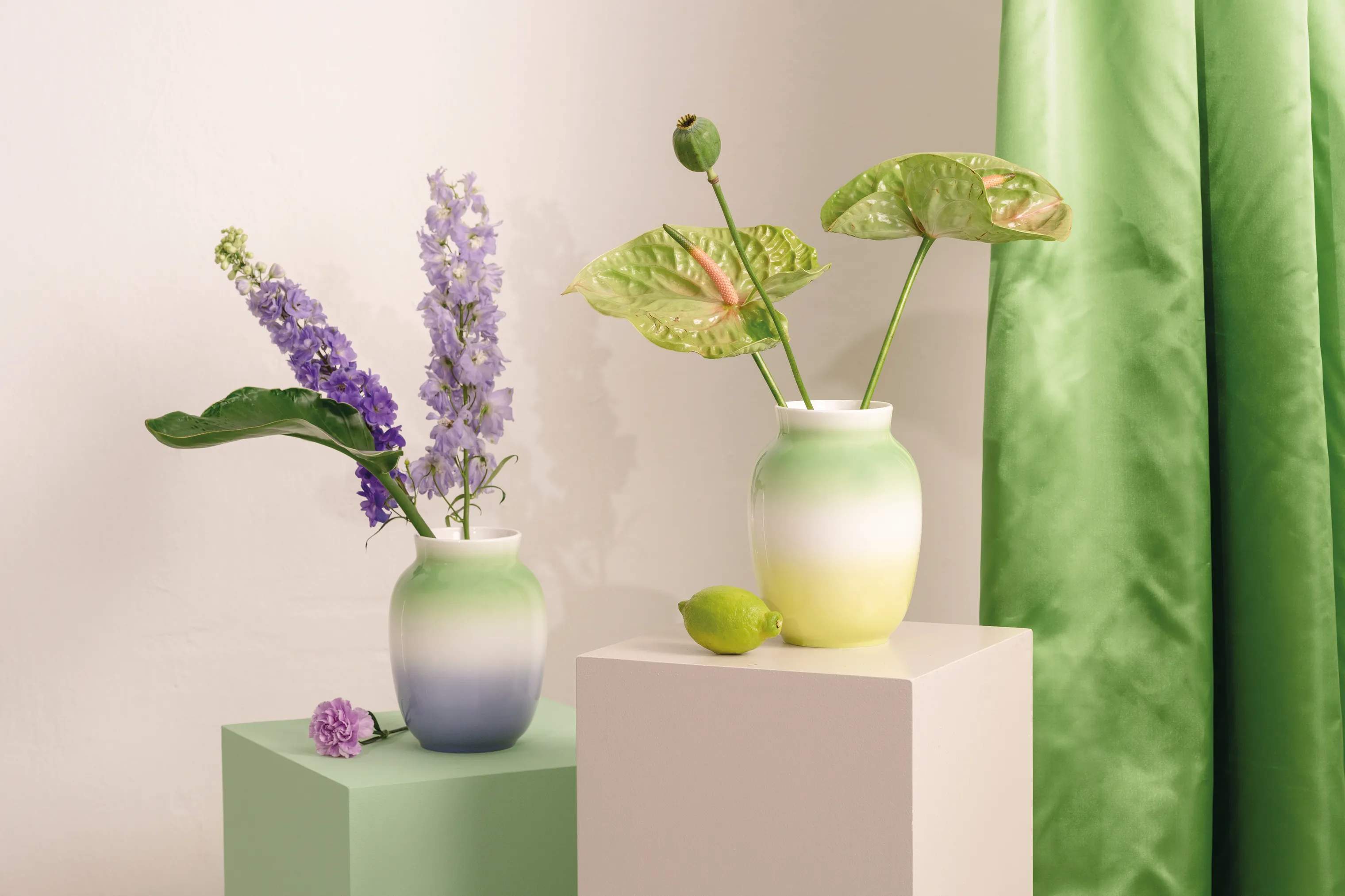 Rosenthal Vaser Balance Vase i Limegrøn/gul, 3