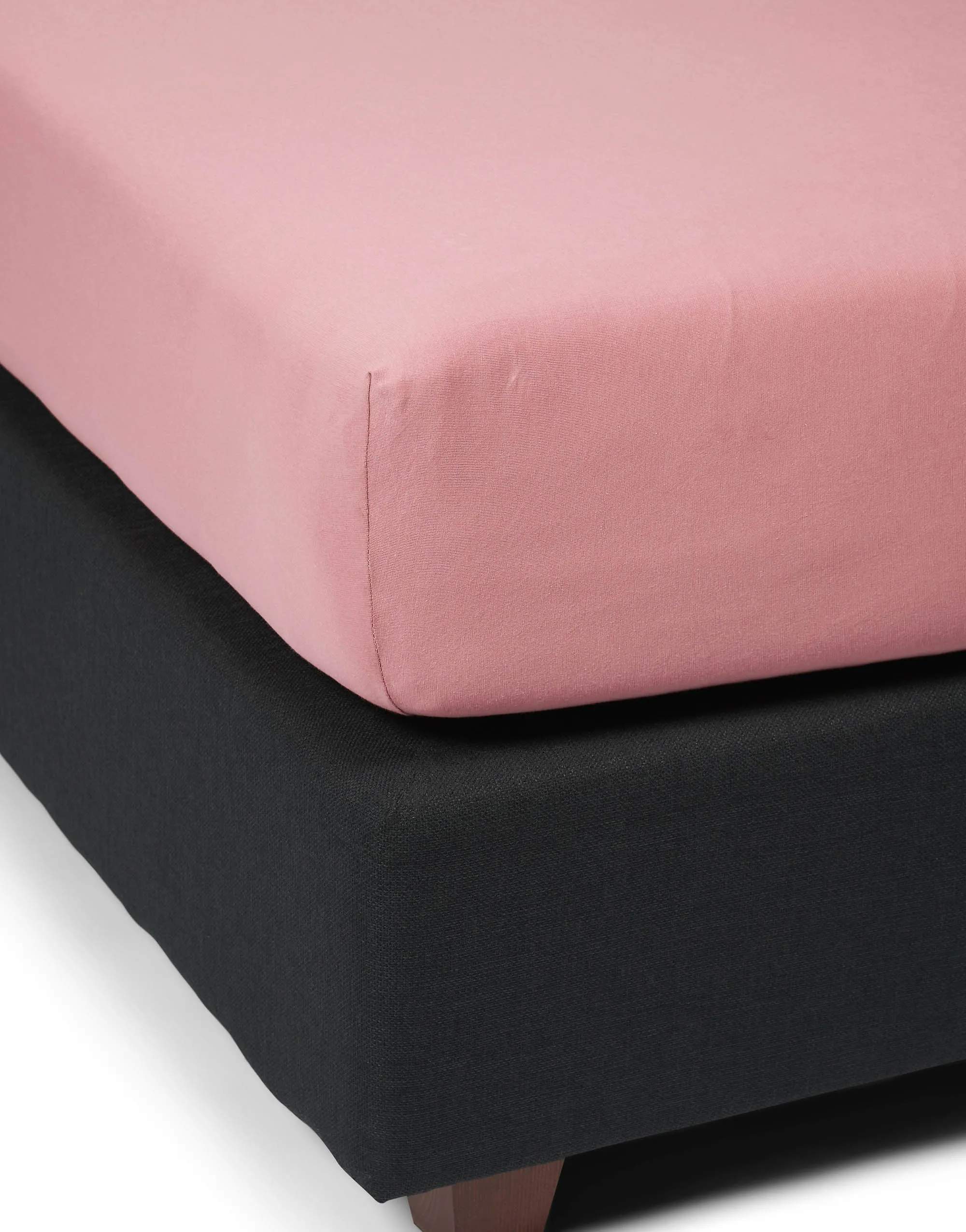 Essenza Lagner The Perfect Organic Jersey Organic Jersey Boxlagen i Støvet rosa, B100 x L220 cm, 3
