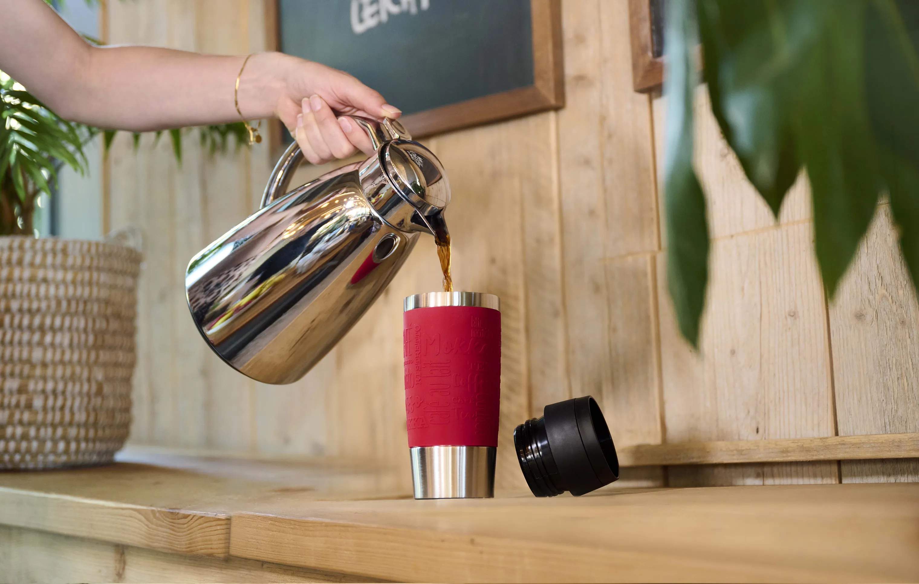 Emsa To go kopper To Go To-Go Classic Rejsekrus i Dark Red, 0.36 L, 6