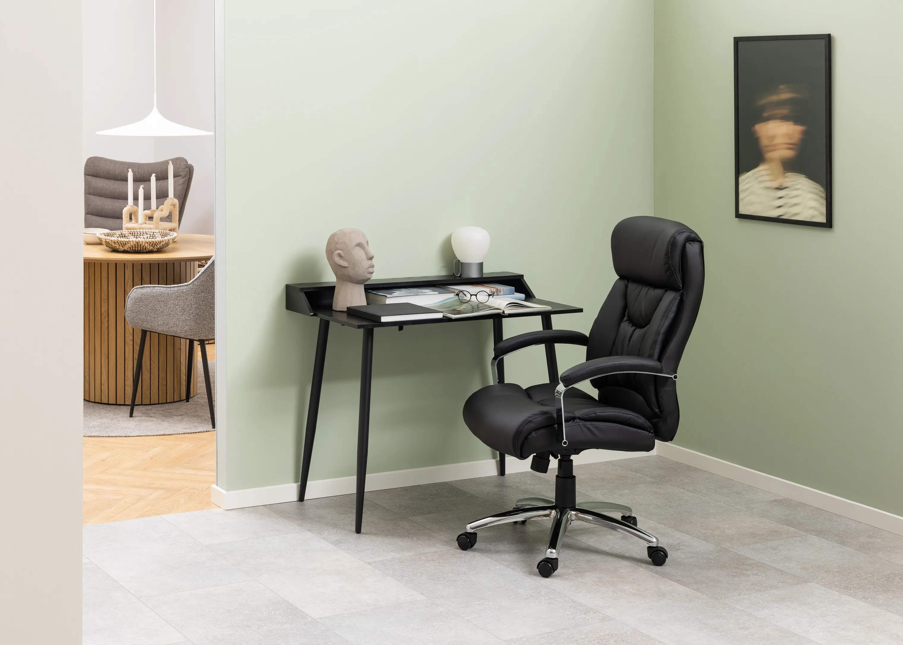 CASA Living Skrivebordsstole Benson Skrivebordsstol i sort, 2
