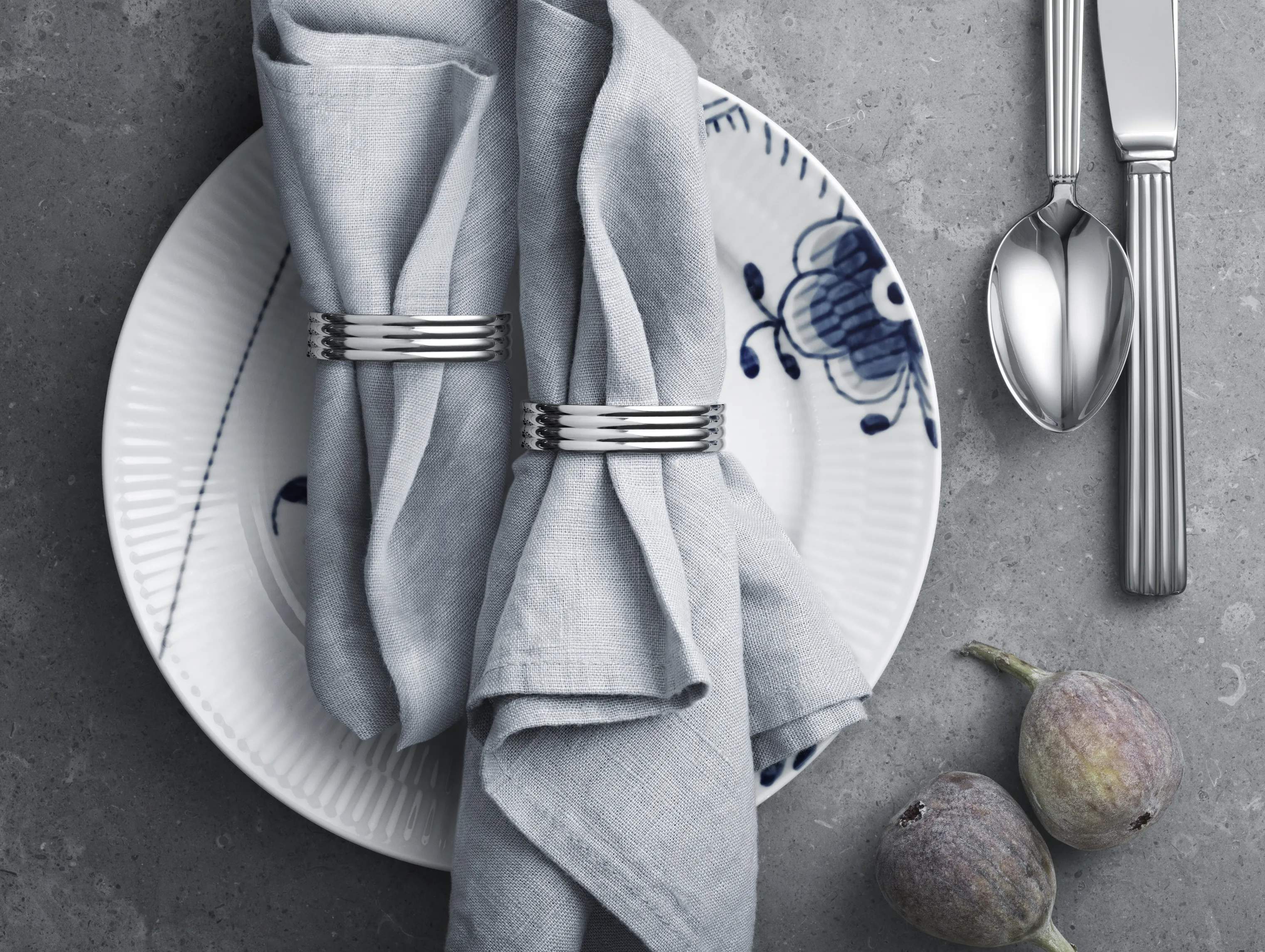 Georg Jensen Servietringe og -holdere Bernadotte Servietring - 2 stk. i Stål, 3